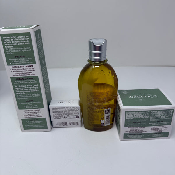 NEW L'Occitane Journey To Almond Provence Bath Shower Gel Lotion Oil Gift Box