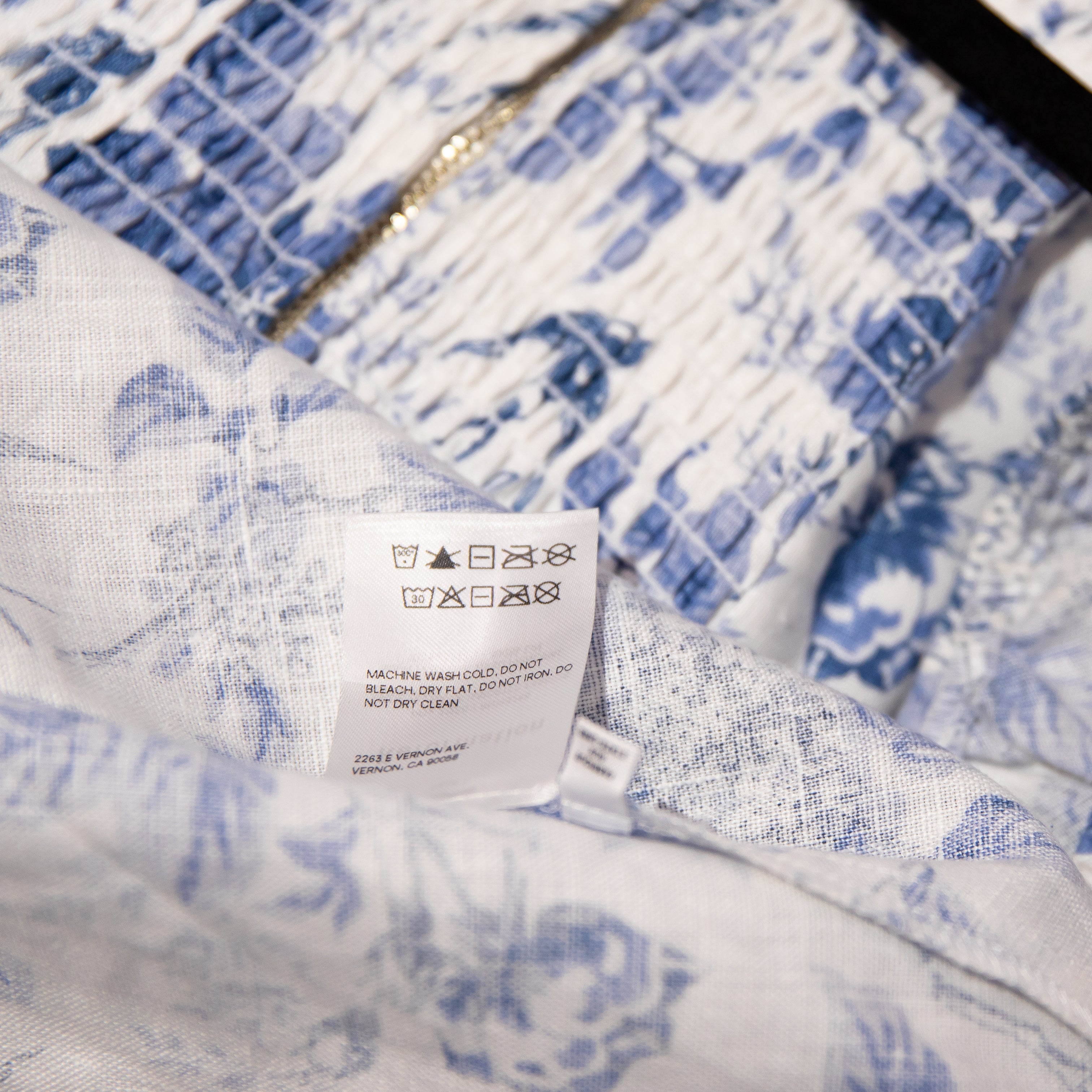 Reformation Spaulding Linen Ruffle Strap Slit Midi Dress Pompadour Blue White 8