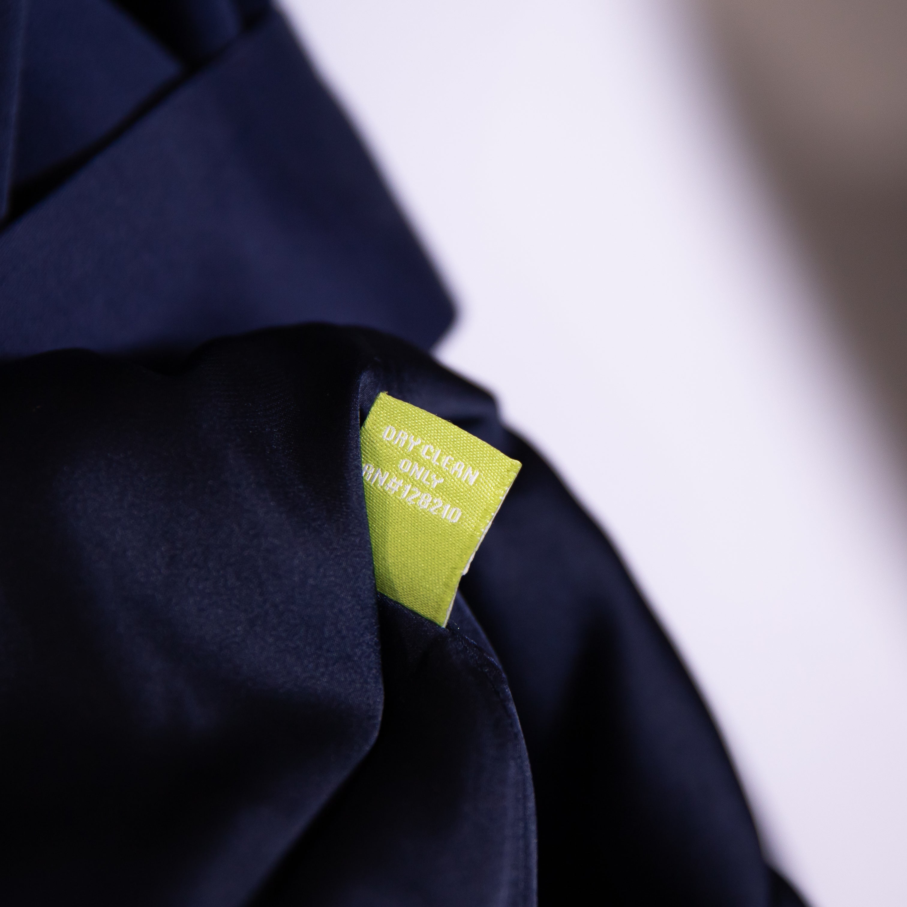 Elizabeth McKay Scotland Cotton Poplin Stretch Ruffle Mini Dress Navy Blue 6