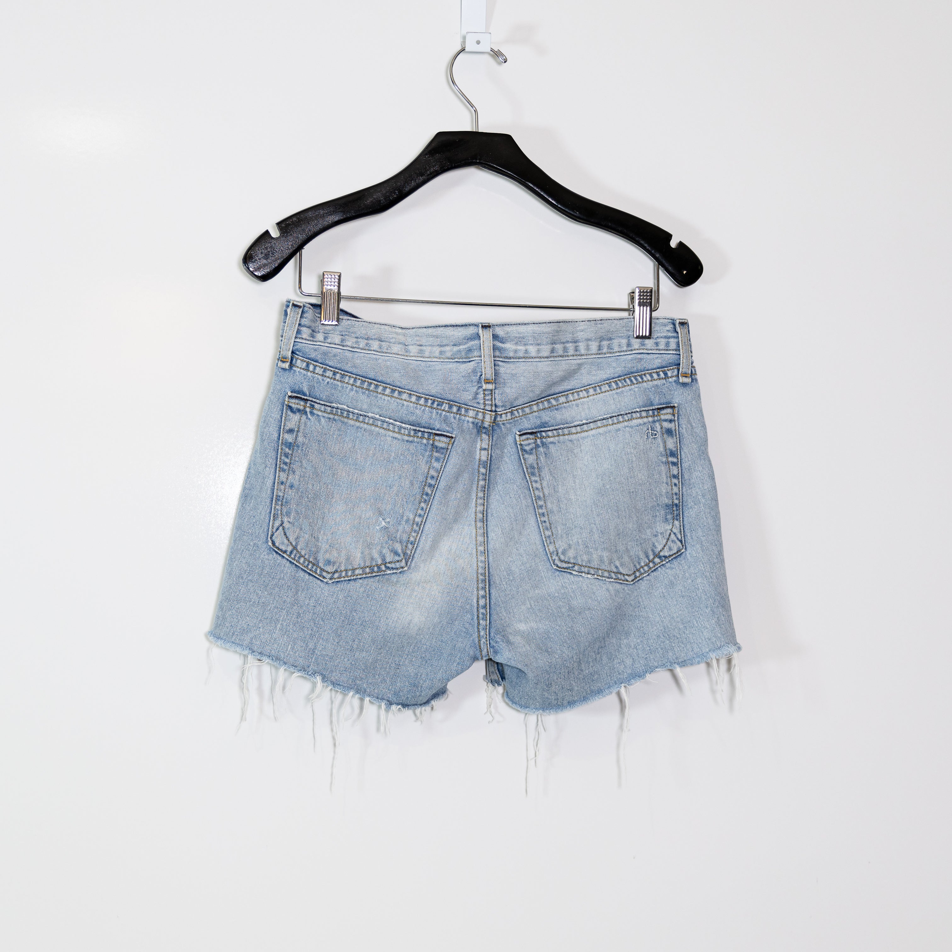 Rag &amp; Bone Women's Boy Short High Waist Cut Off Distressed Jean Shorts Martini