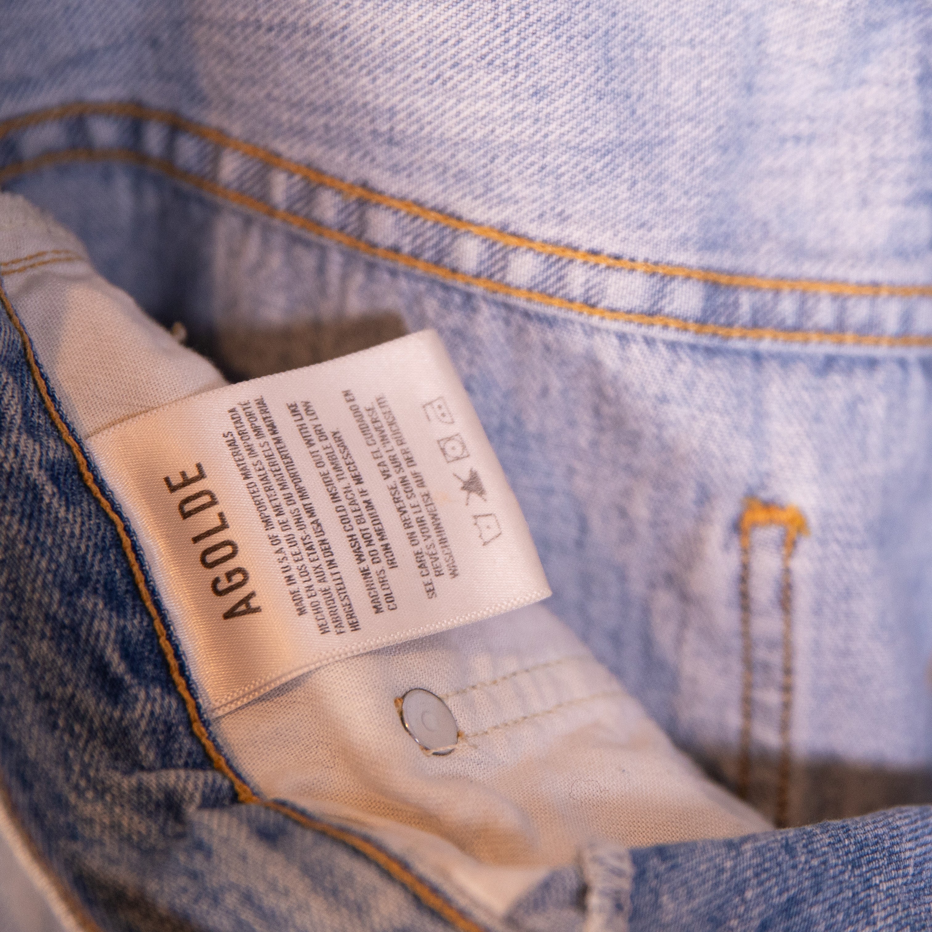 Agolde Criss Cross Upsized Jean High Rise Cross Front Relaxed Straight Leg Jeans