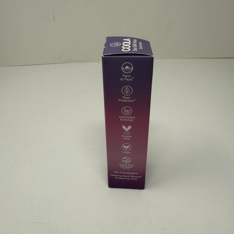 NEW Coola Sun Silk Drops Full Spectrum 360° Organic Sunscreen SPF 30 1 fl oz