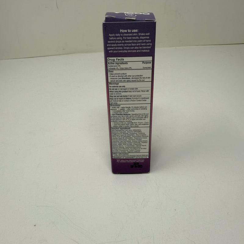 NEW Coola Sun Silk Drops Full Spectrum 360° Organic Sunscreen SPF 30 1 fl oz