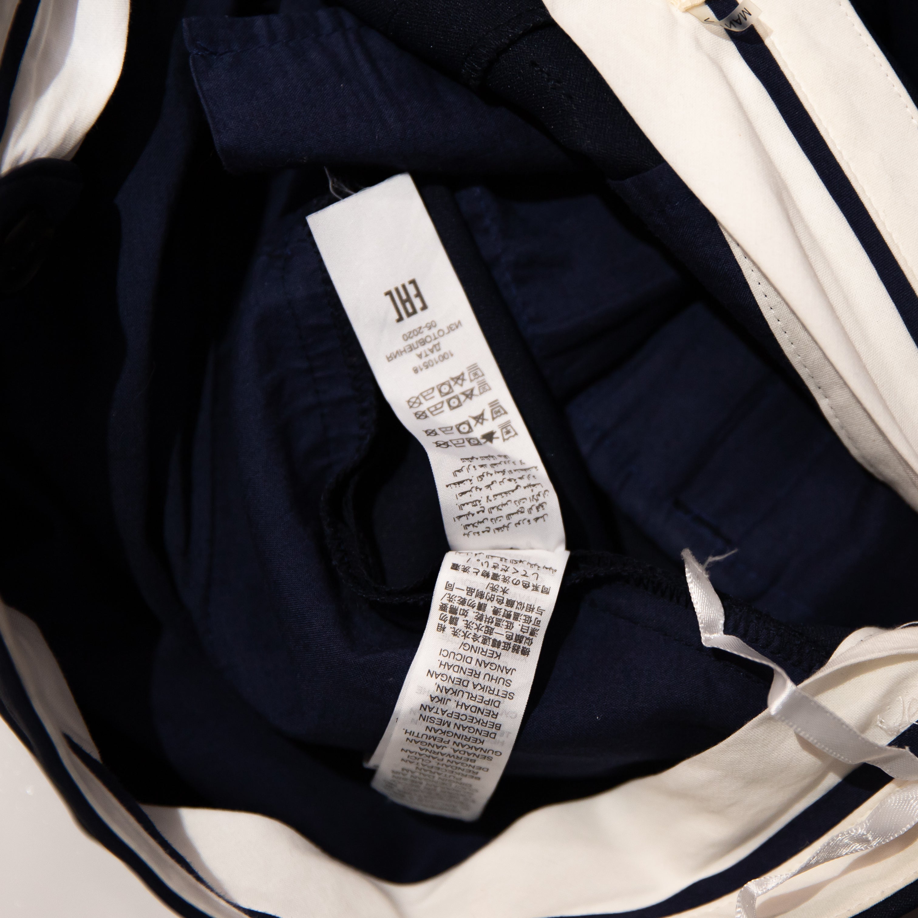 Tory Burch Sport Mid Rise Pleated Straight Leg Ankle Crop Trouser Pants Blue 8