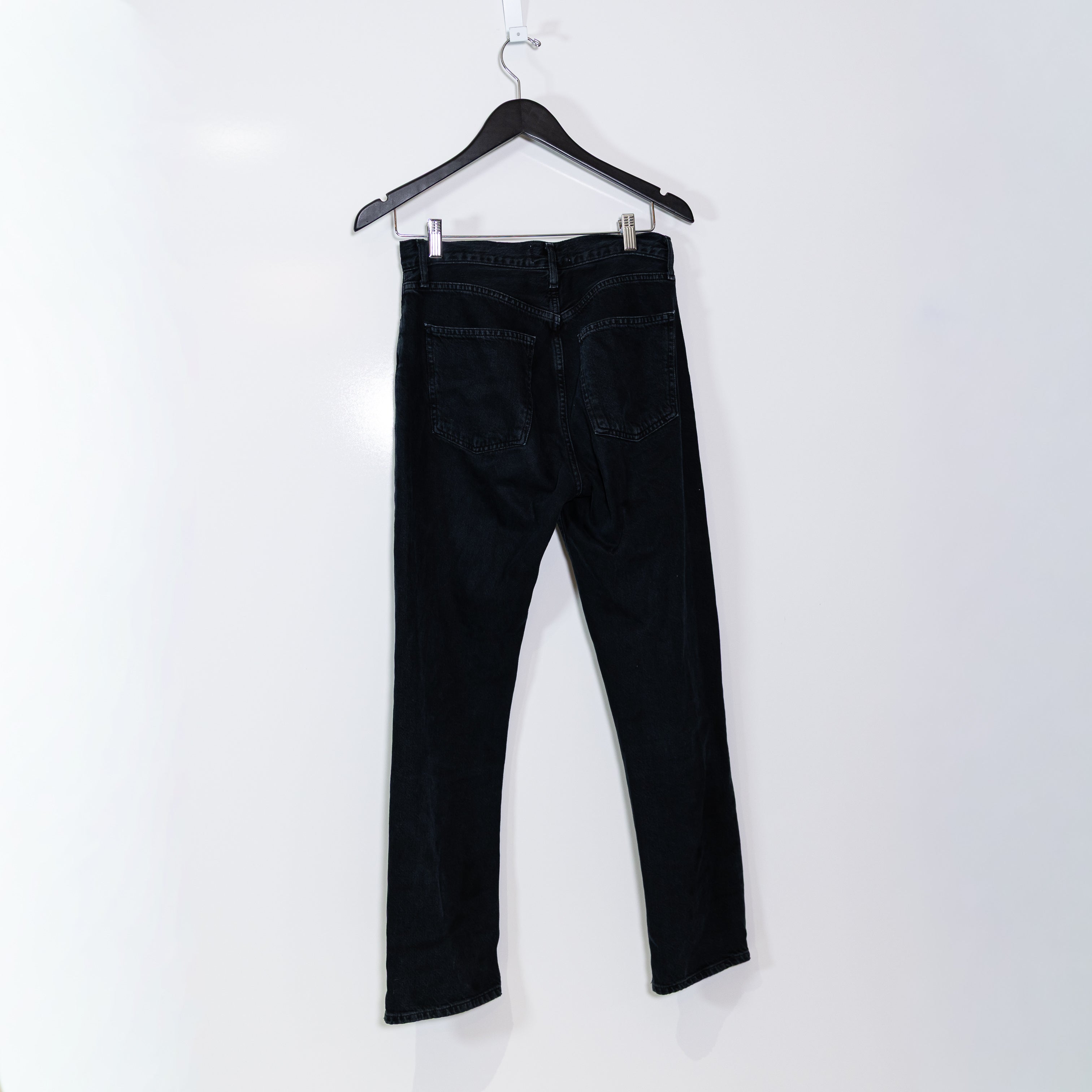 Agolde Denim 90s Pinch Waist High Rise Straight Regenerative Cotton Jean Crushed
