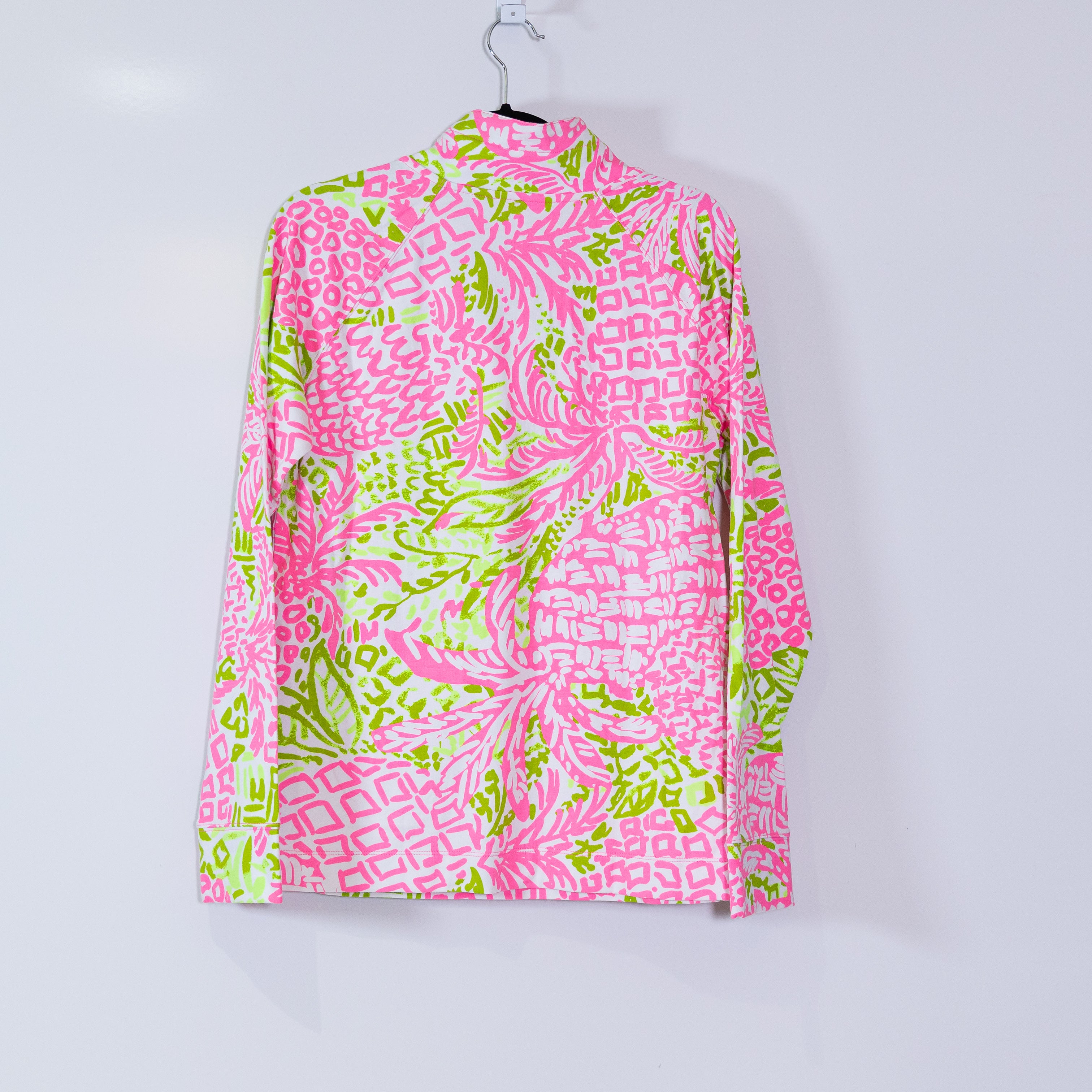 NEW Lilly Pulitzer UPF 50+ Captain Popover Pink Sunset Home Slice Print Sweater