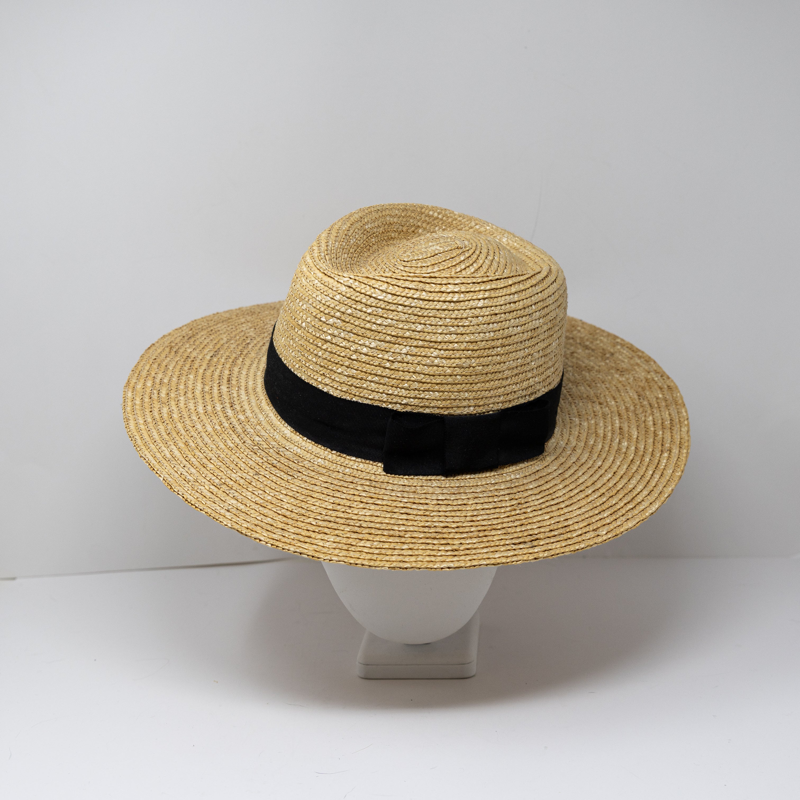 Brixton Joanna Wheat Straw Woven Sun Fedora Hat Accessory Neutral Black Medium