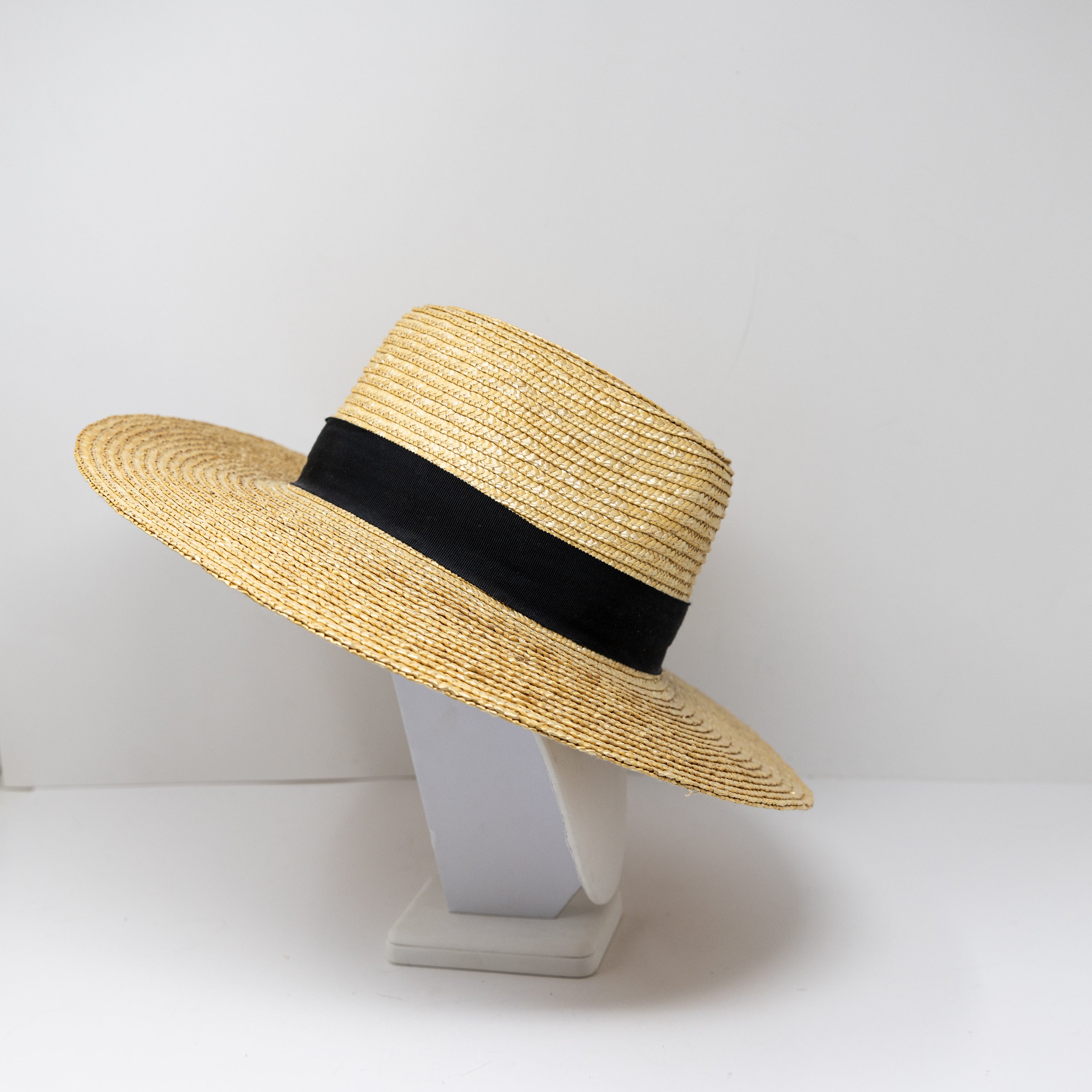 Brixton Joanna Wheat Straw Woven Sun Fedora Hat Accessory Neutral Black Medium