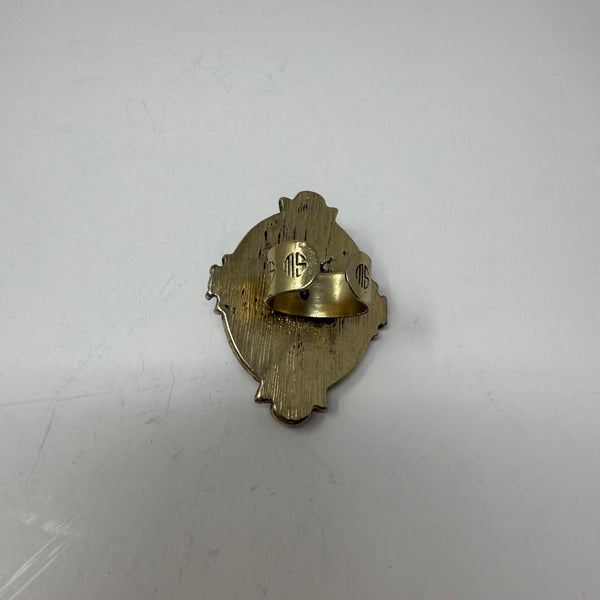 Samantha Wills Brass Metal Adjustable Sizing Pink Oval Large Stone Cocktail Ring