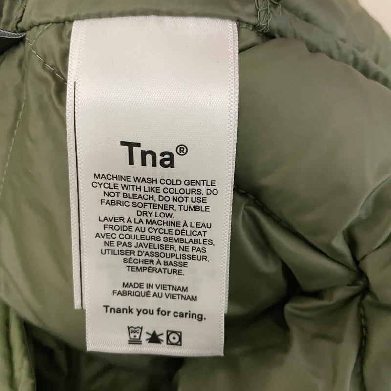 TNA Aritzia Archive Quilted Goose Down Liner Puffer Lightweight Jacket Green 2XS