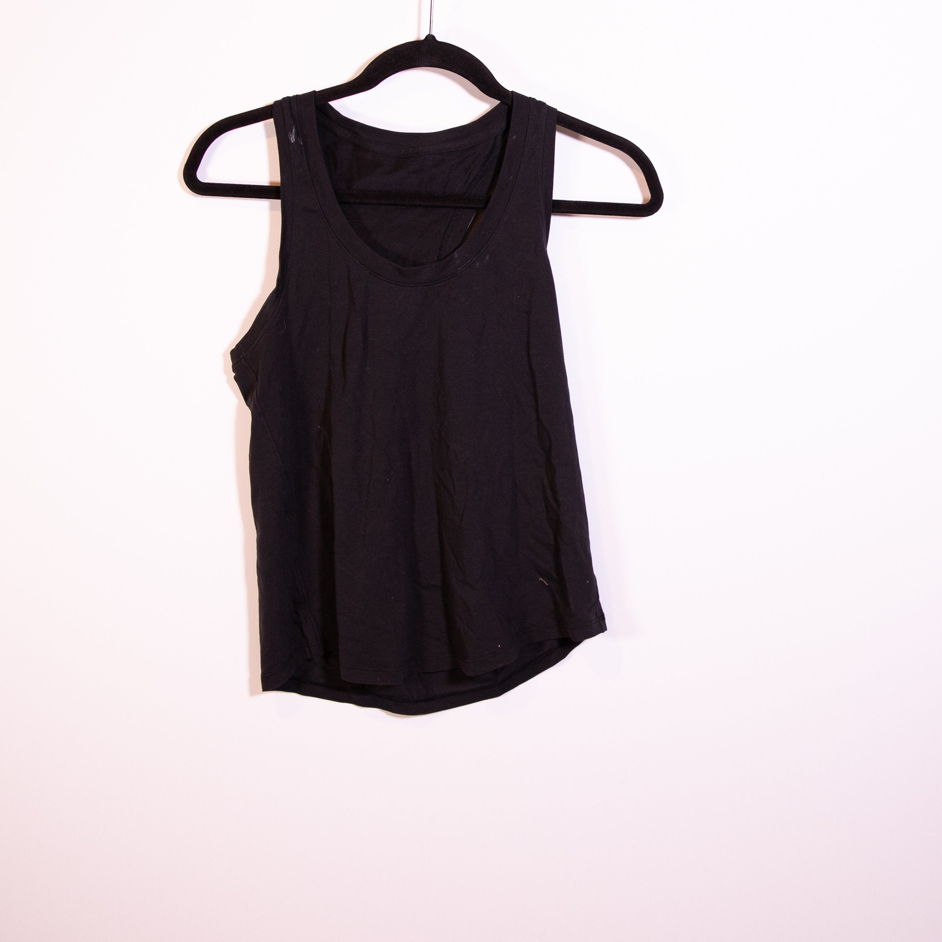 Lululemon Women's Cotton Racerback Sleeveless Athletic Work Out Tank Top Black