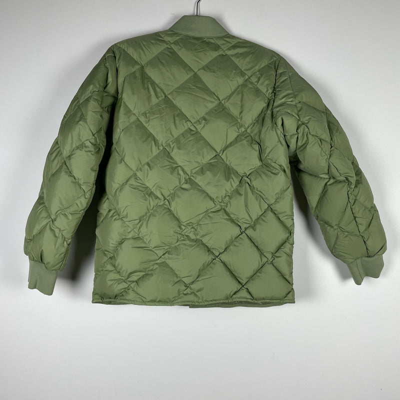 TNA Aritzia Archive Quilted Goose Down Liner Puffer Lightweight Jacket Green 2XS