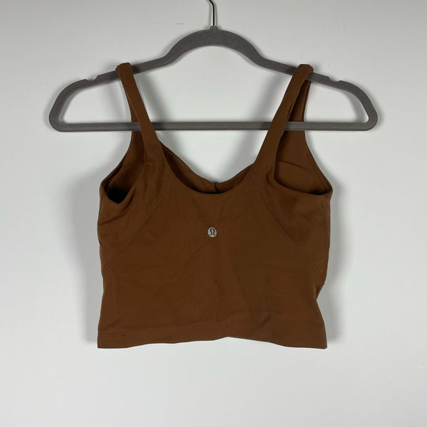 Lululemon Women's Align Tank Top Athletic Work Out Crop Top Java Brown 4