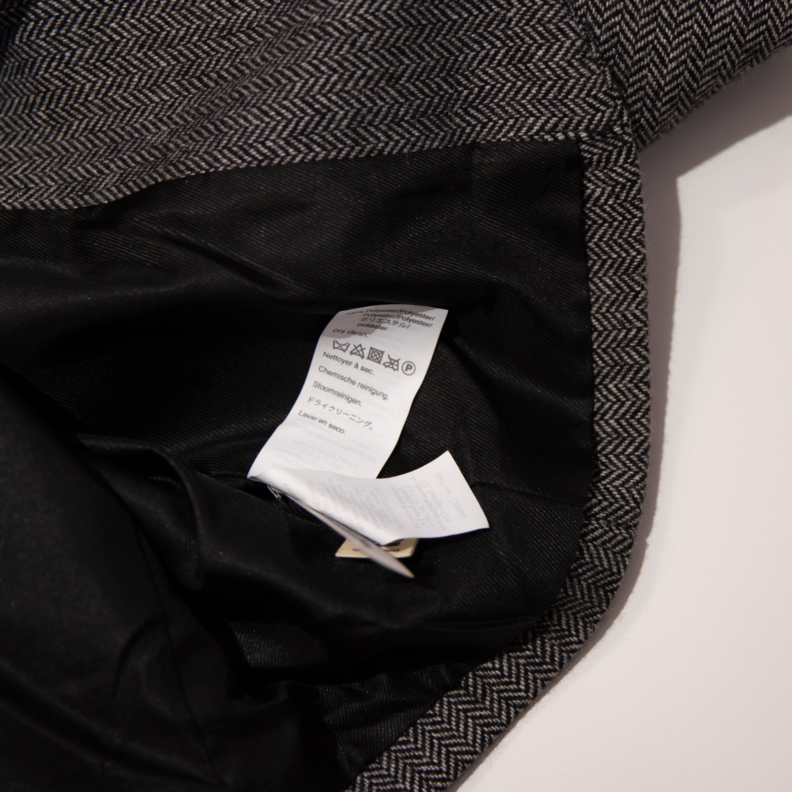 Madewell Women's Larsen Wool Blend One Button Blazer Jacket Herringbone Black