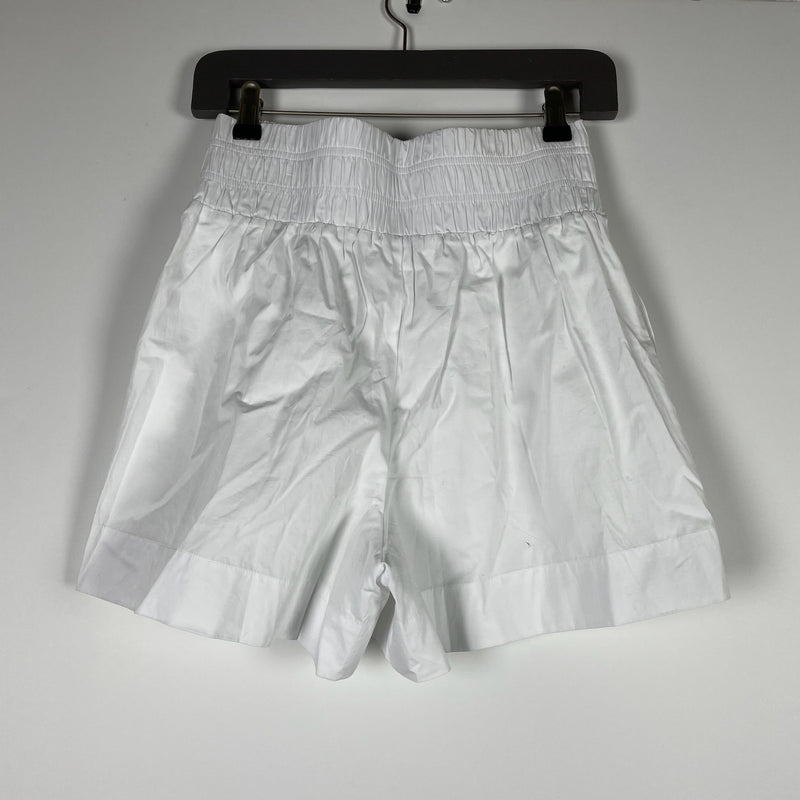 Hill House Home The Women's Livie Nap Pull On Mini Shorts White Cotton Poplin XS