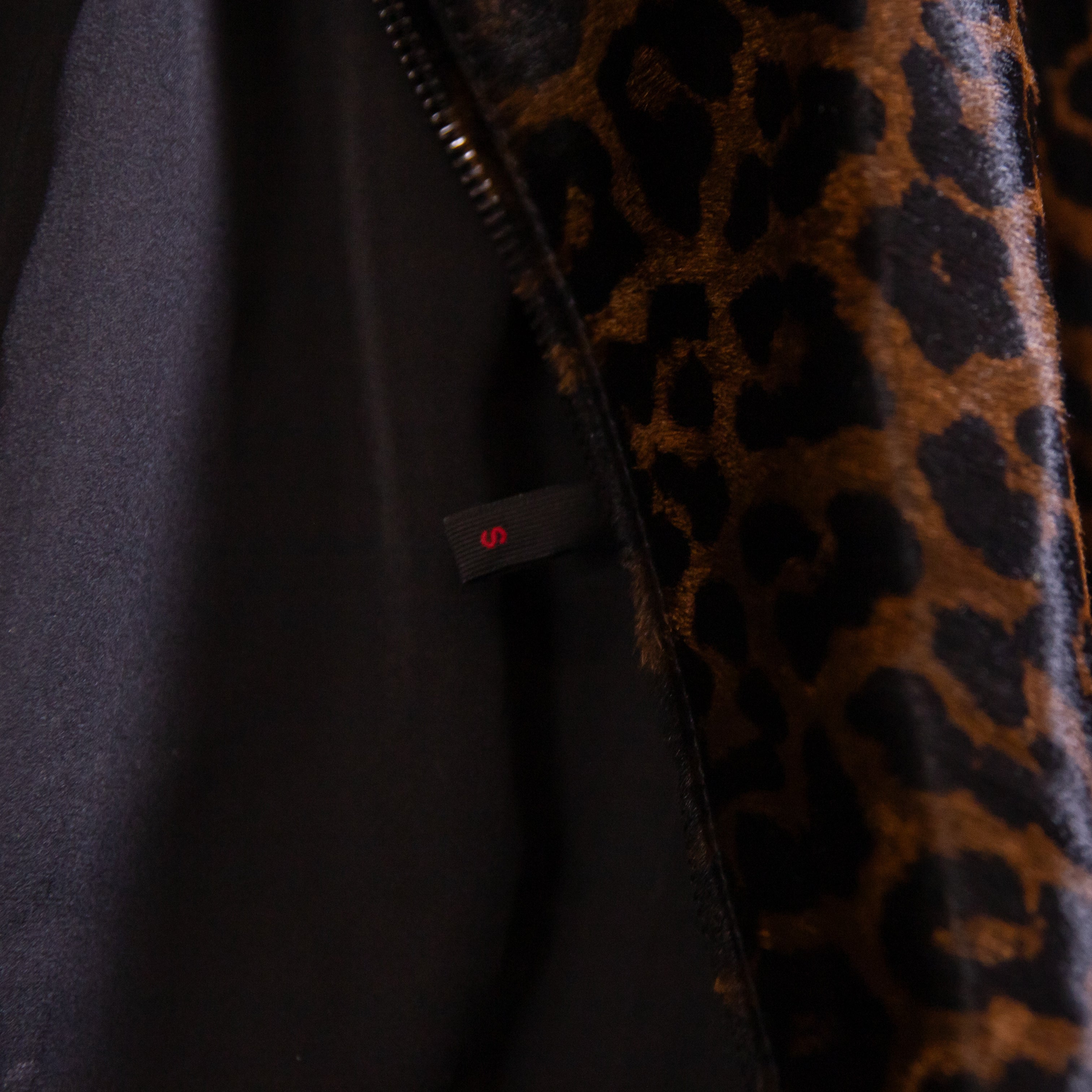 RTA Ponyhair Animal Fur Cheetah Leopard Print Pattern Motorcycle Jacket Small