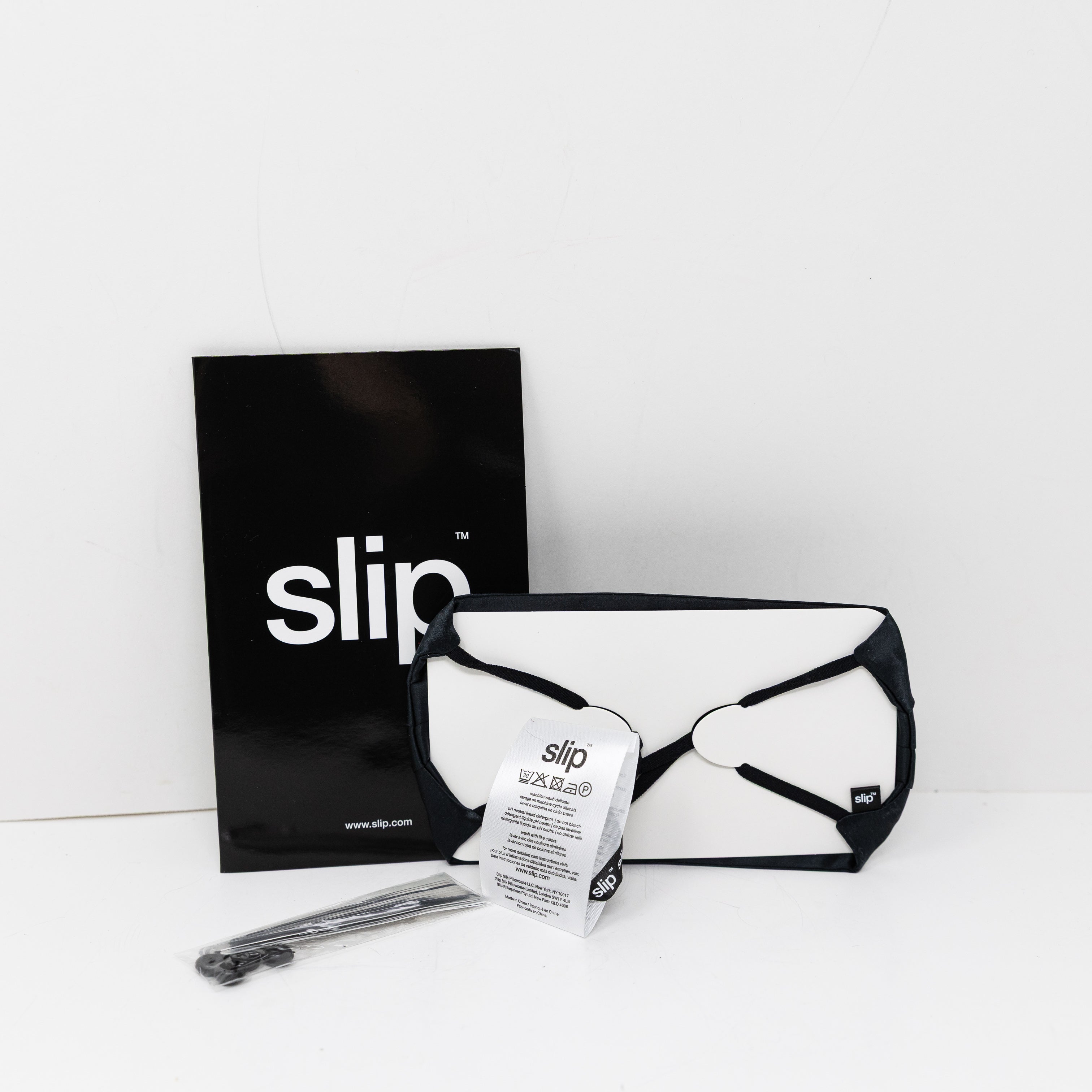 NEW Slip Purse Silk Satin Face Covering Mask Black
