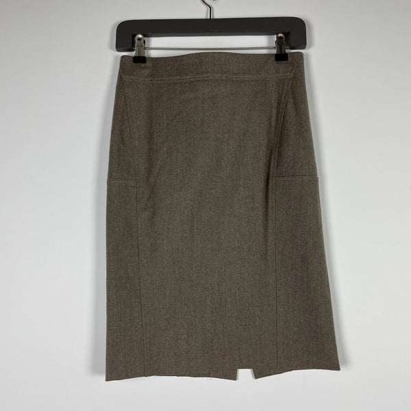 Brunello Cucinelli Women's Made In Italy Wool Felt Darted Straight Pencil Skirt