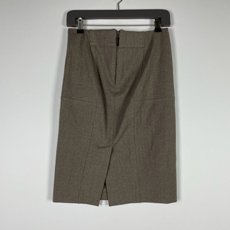 Brunello Cucinelli Women's Made In Italy Wool Felt Darted Straight Pencil Skirt