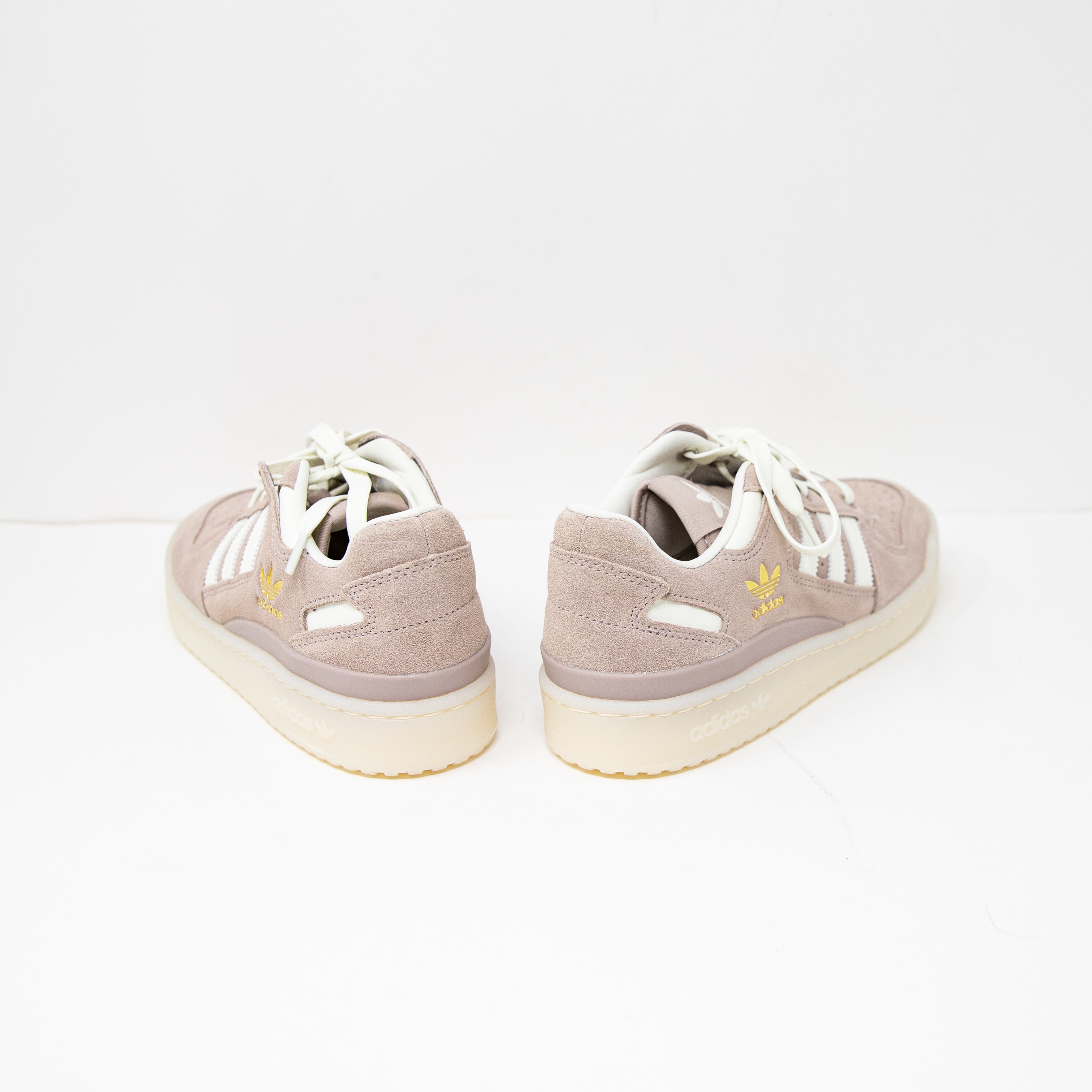 NEW Adidas Women's Forum Low CL Lace Up Suede Sneakers Shoes Vapor Grey Ivory