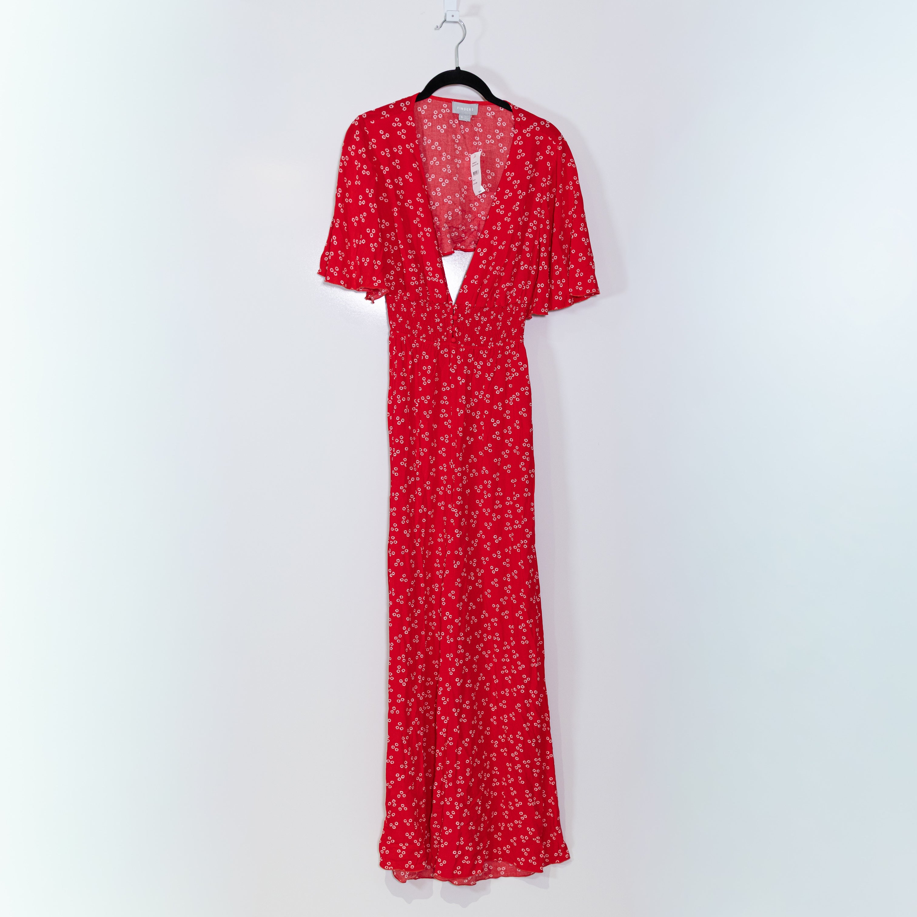 NEW Finders Keepers Frida Caplet Full Length Jumpsuit Jumper Red Ditsy Floral S