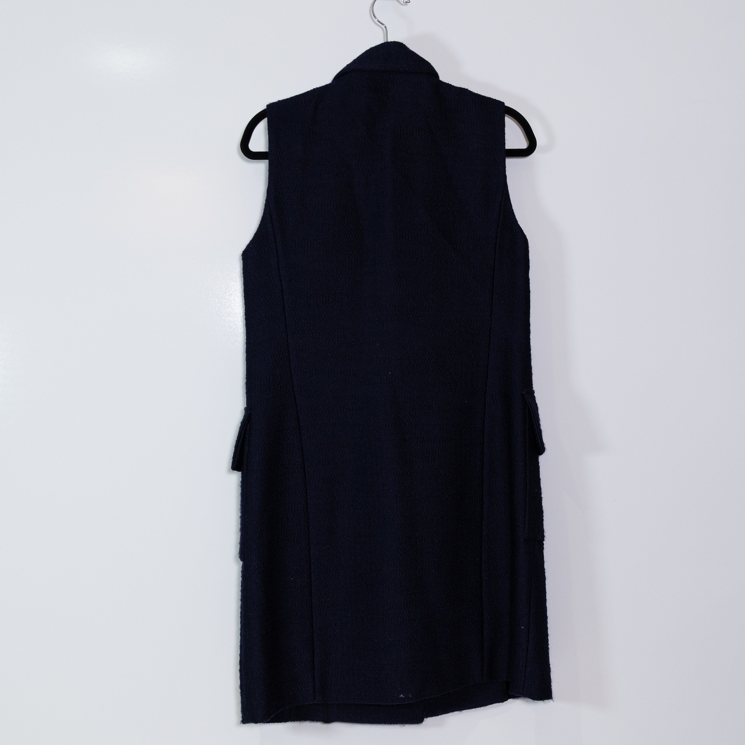 Marni Women's Made In Italy Wool Blend Woven Boucle High Collar Coat Dress M