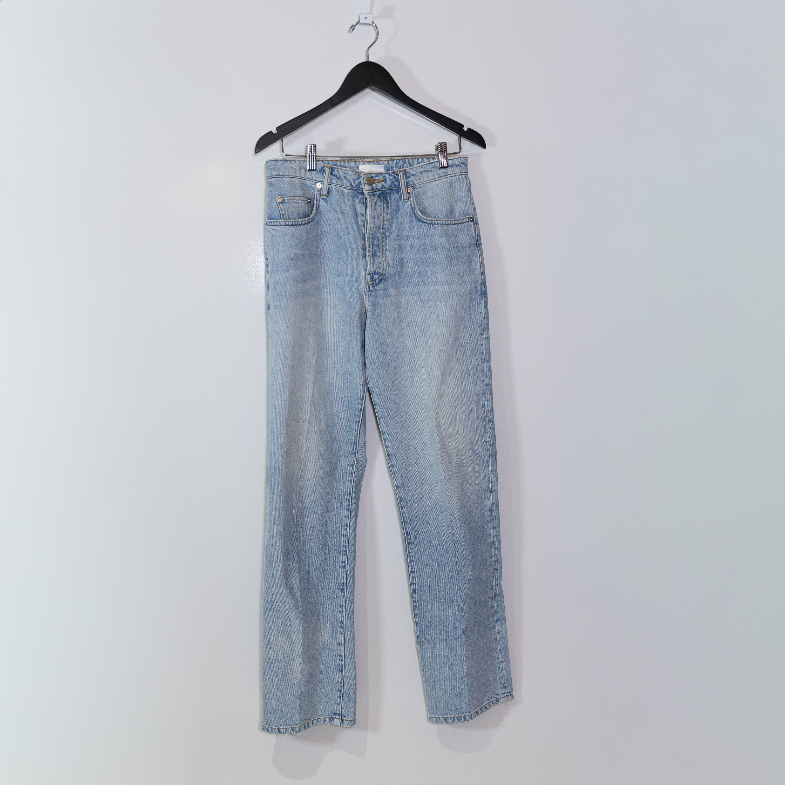 Sablyn Women's Cotton Mid Rise Straight Leg Denim Jeans Blue 27