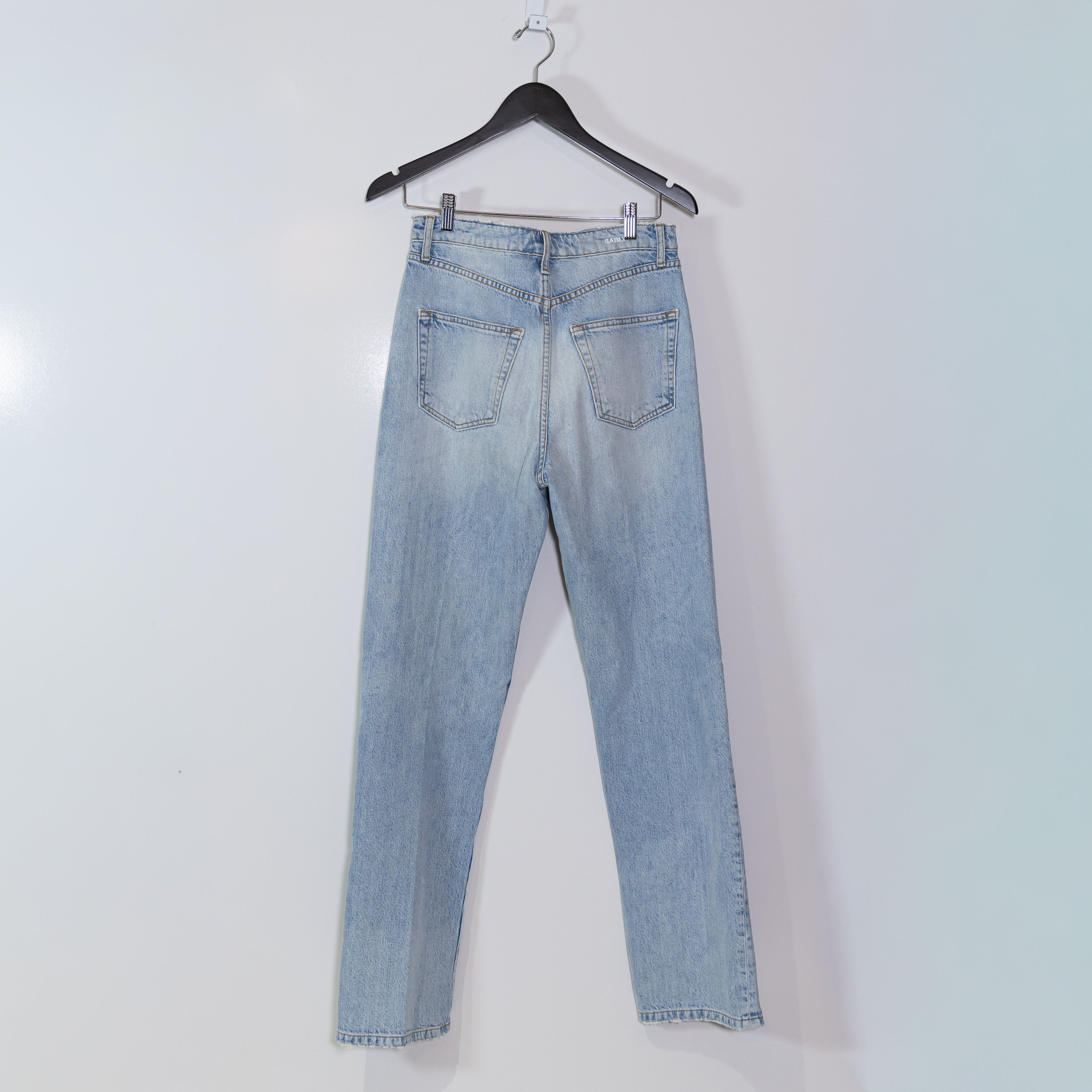 Sablyn Women's Cotton Mid Rise Straight Leg Denim Jeans Blue 27