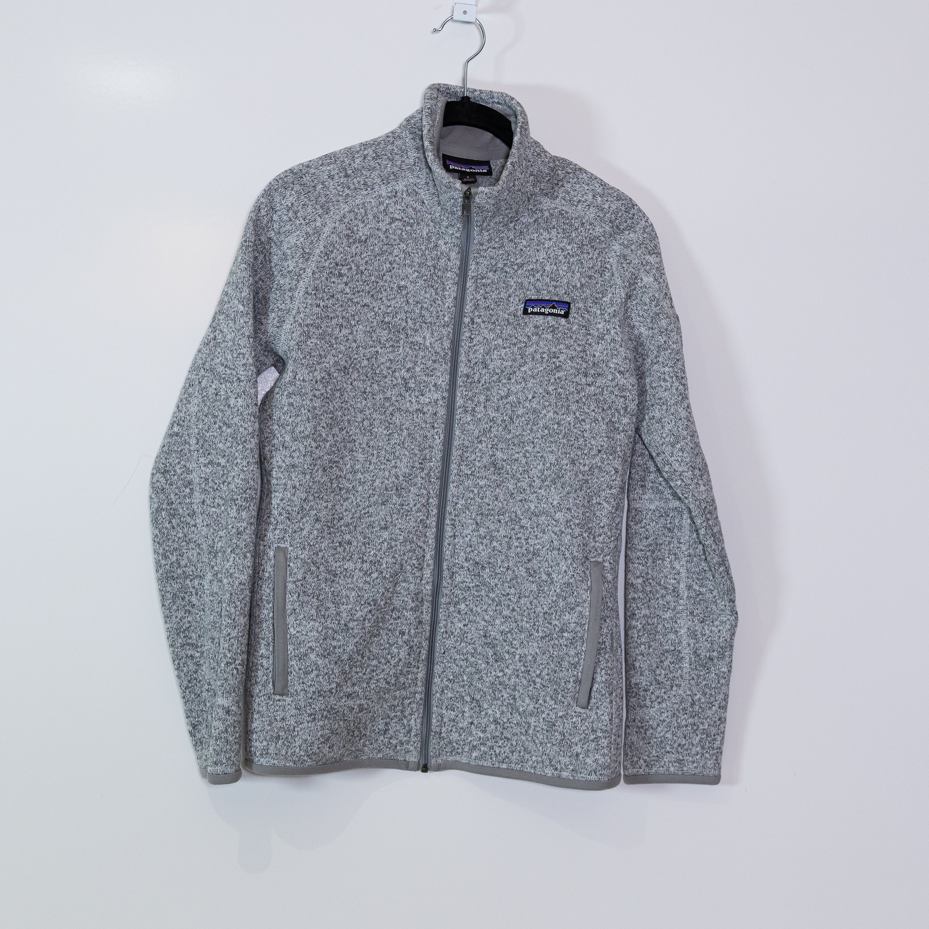Patagonia Women's Better Seater Full Zip Knit Stretch Sweater Jacket Gray Small