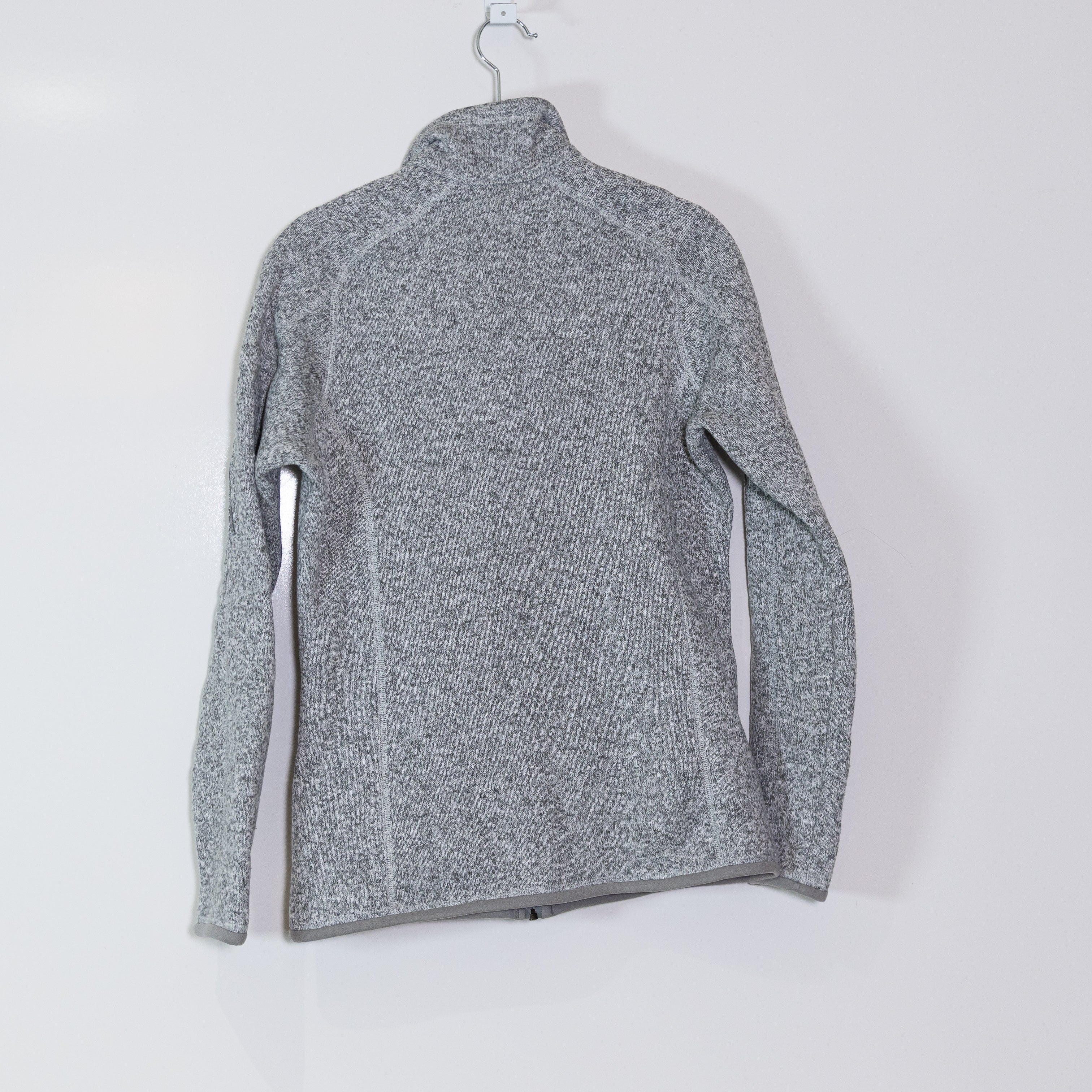 Patagonia Women's Better Seater Full Zip Knit Stretch Sweater Jacket Gray Small