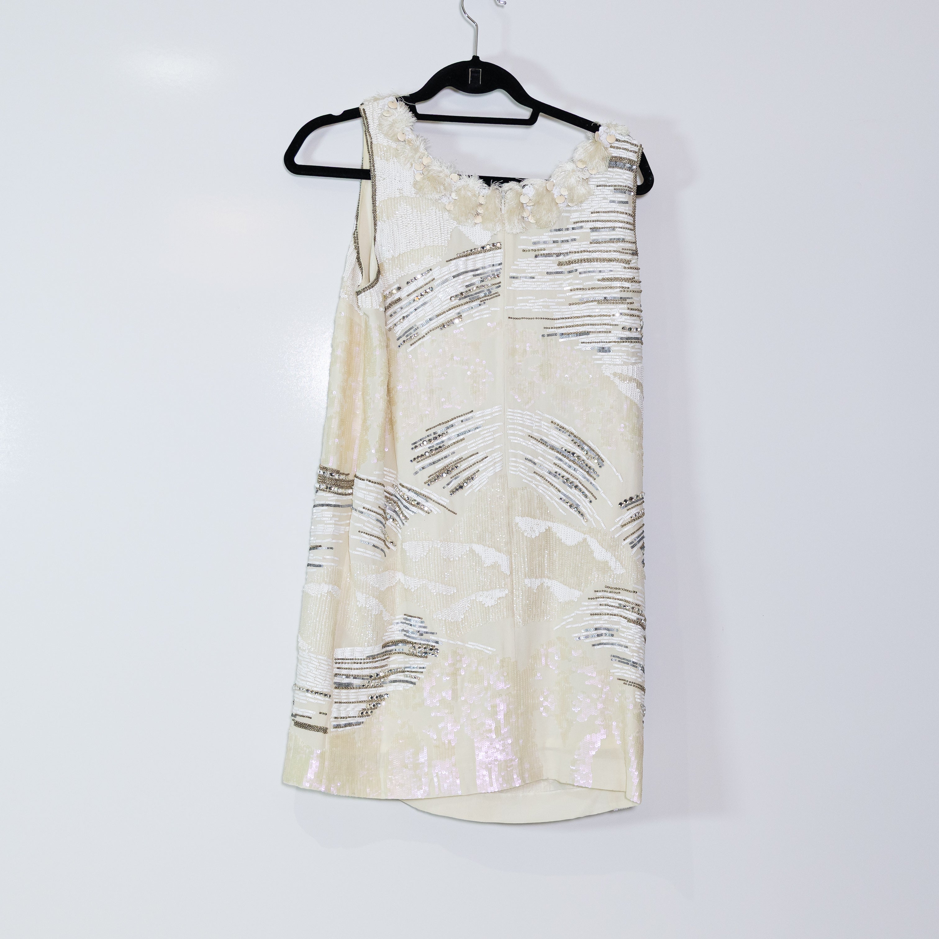 Emilio Pucci Made In Italy Silk Beaded Sequin Rhinestone Embellished Mini Dress