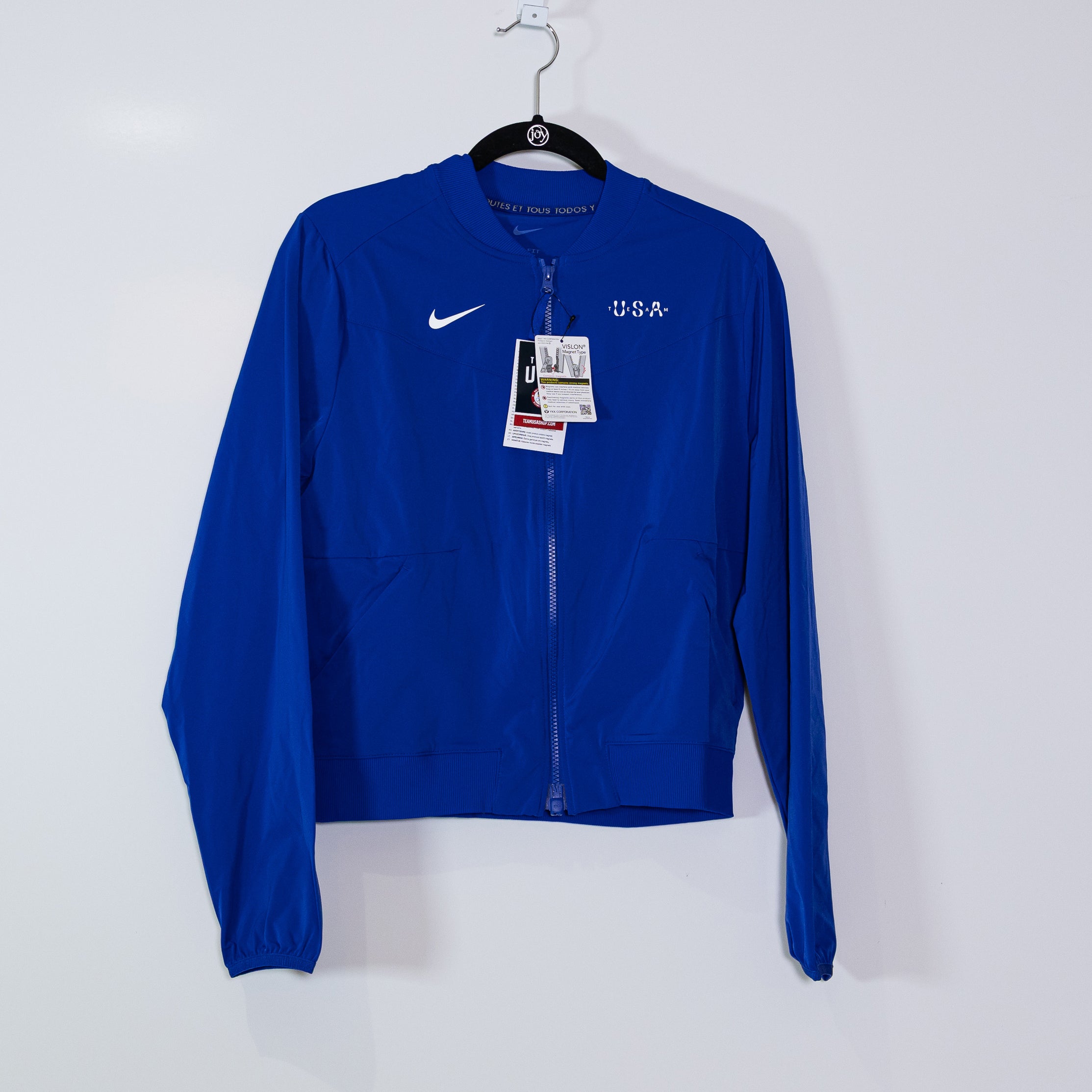 NEW Nike Women's Team USA Olympics Windbreaker Full Zip Lightweight Jacket Blue