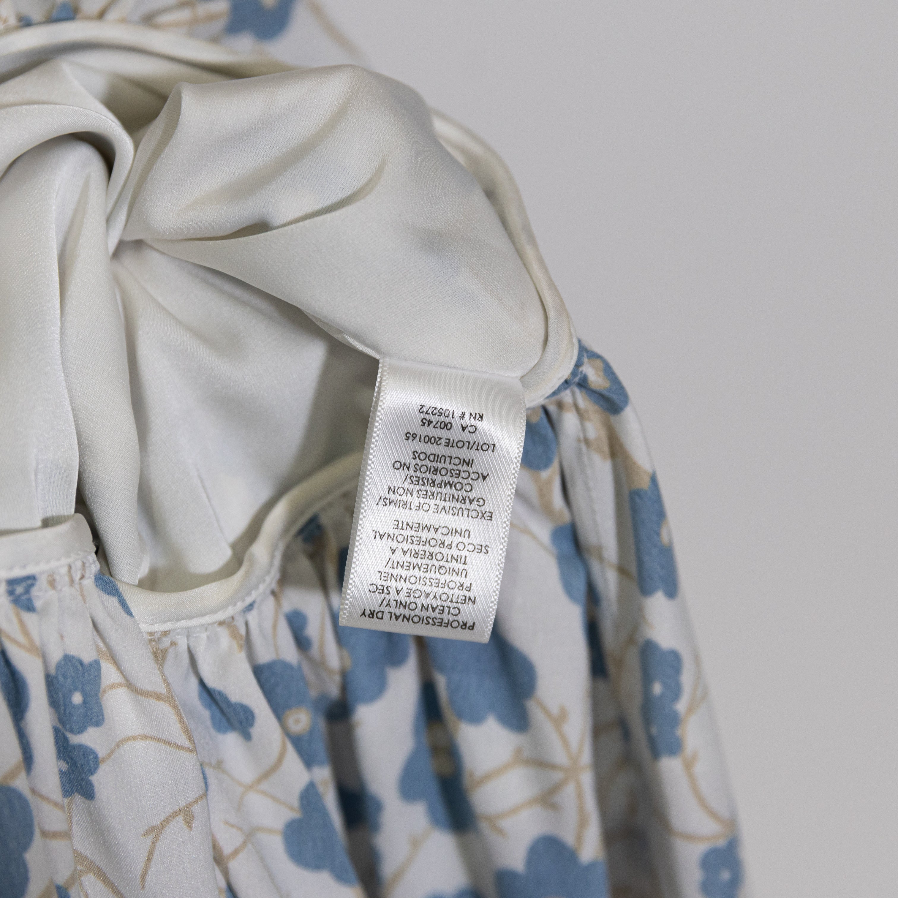 Amur Trissa Satin Ruched High Cut Sapphire Desert Bluebell Floral Print Dress 2