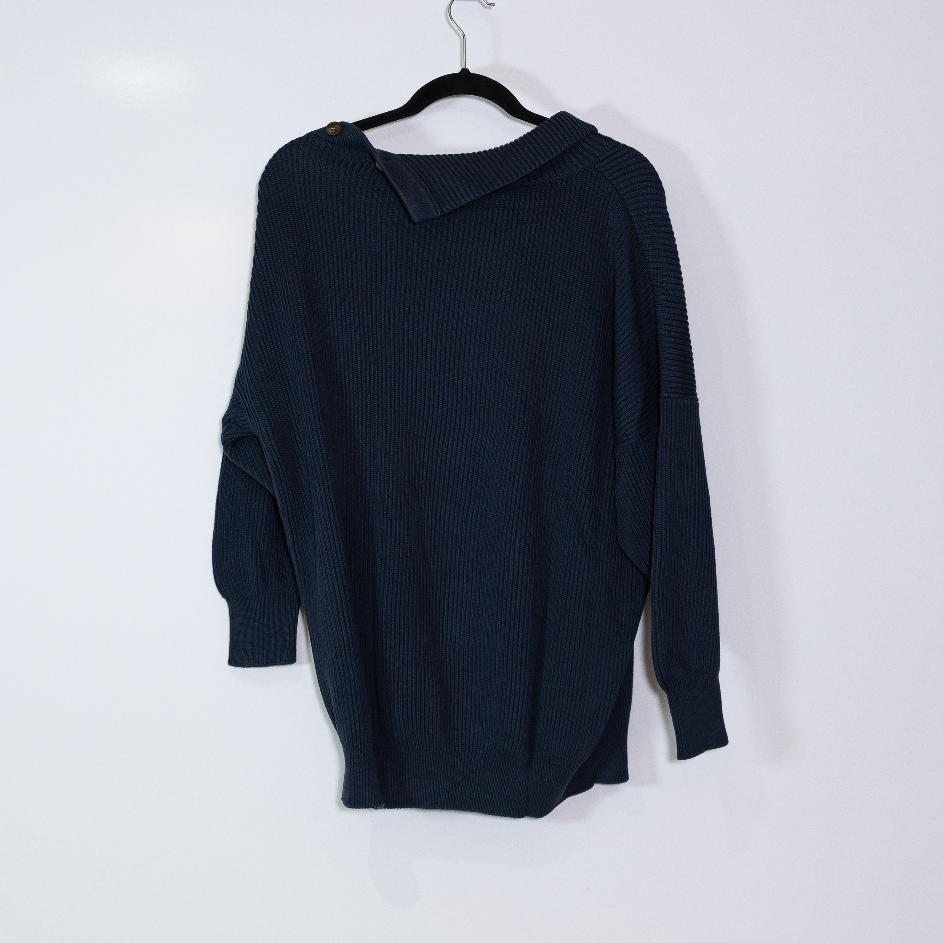 Brunello Cucinelli Made In Italy Women's Cotton Knit Spread Collar Sweater Small