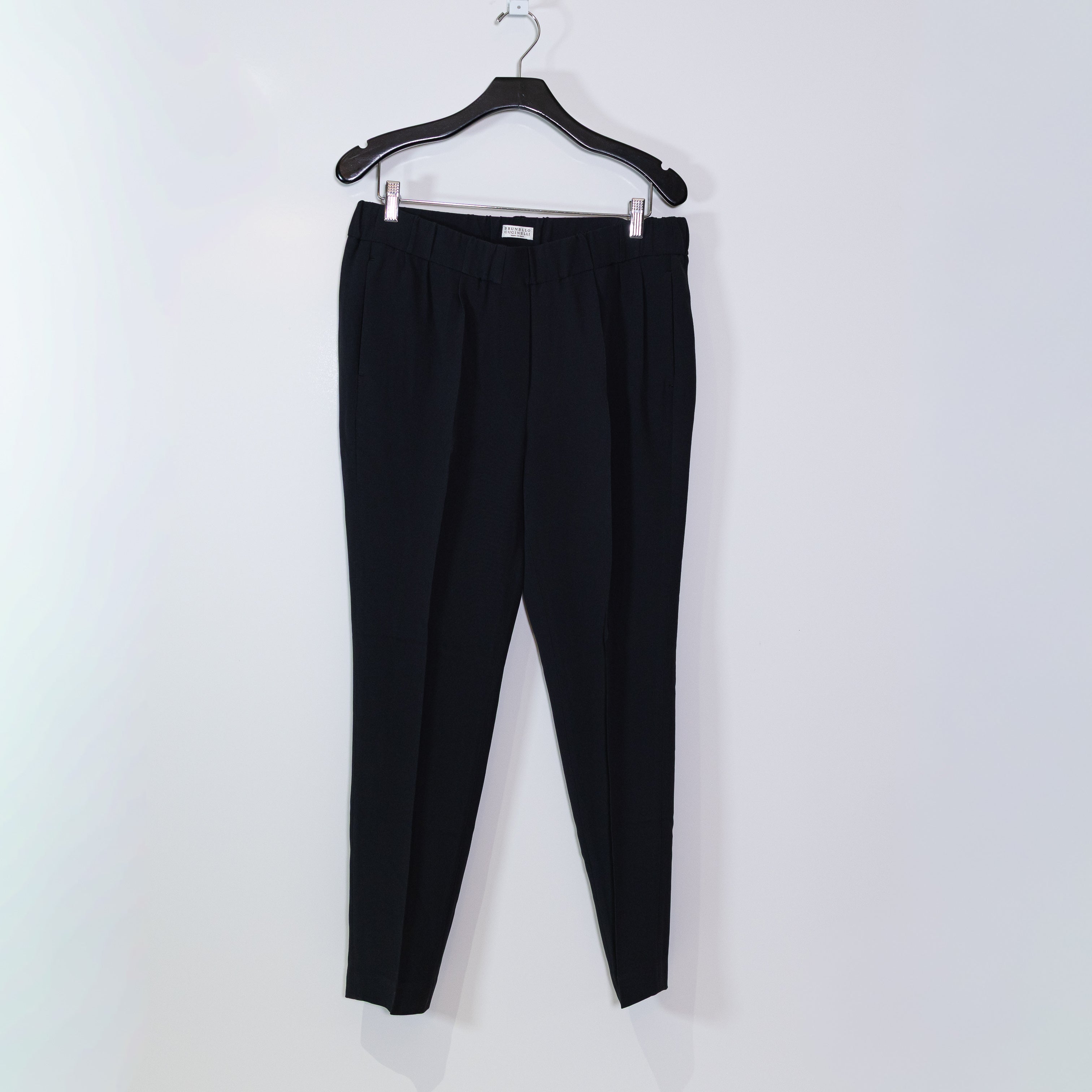 Brunello Cucinelli Made In Italy Women's Silk Chiffon Pleated Ankle Crop Pants