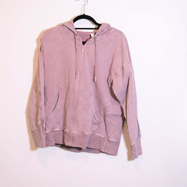 Lululemon Ready To Roll Full Zip Hoodie Sweatshirt Jacket Washed Vintage Mauve 8