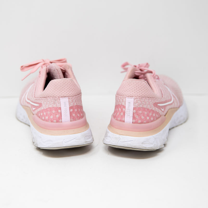 Nike Women's React Infinity Run FK 3 Low Top Lace Up Sneakers Shoes Pink Glaze