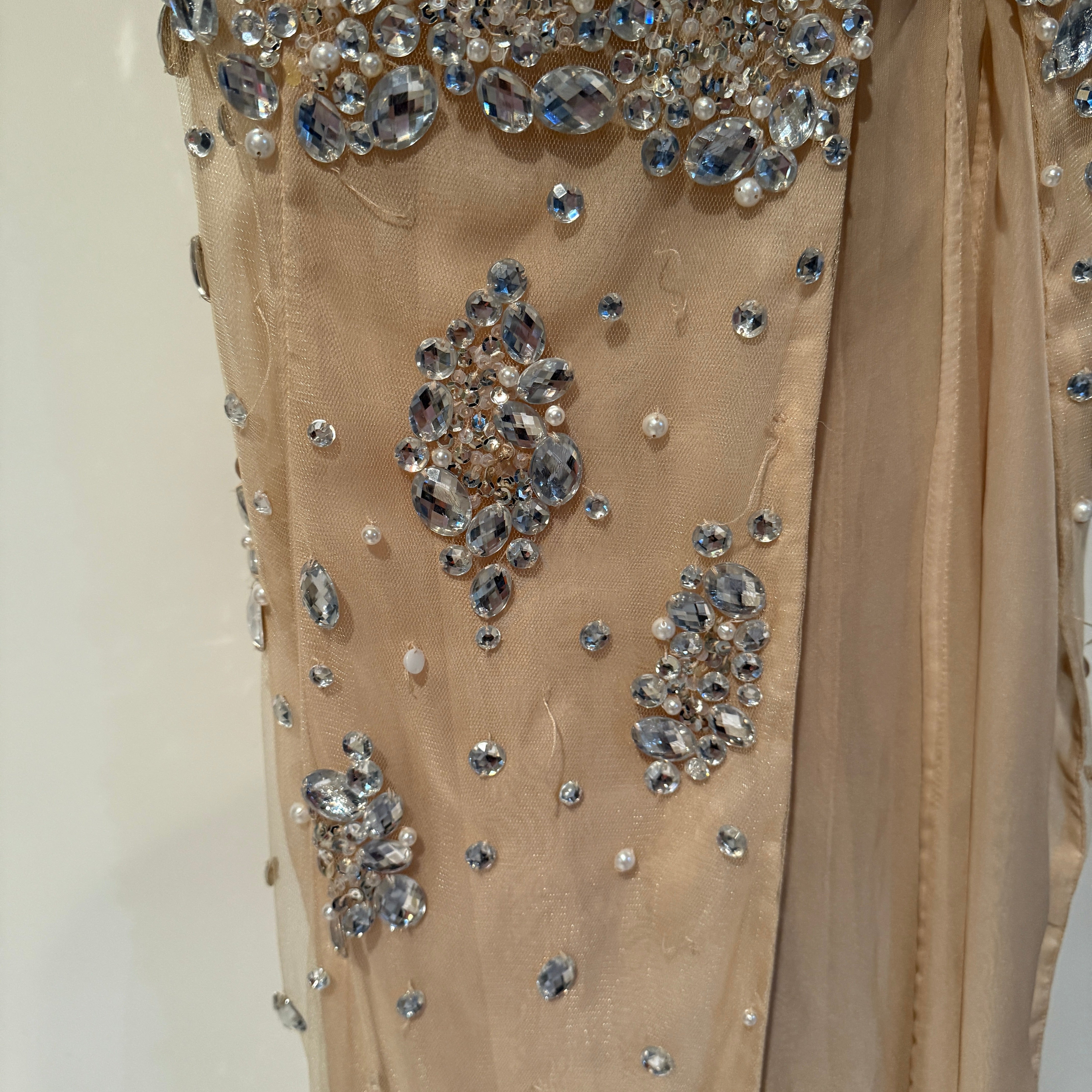 Jovani 4247 Crystal Jewel Diamond Rhinestone Pearl Pagent Homecoming Long Dress