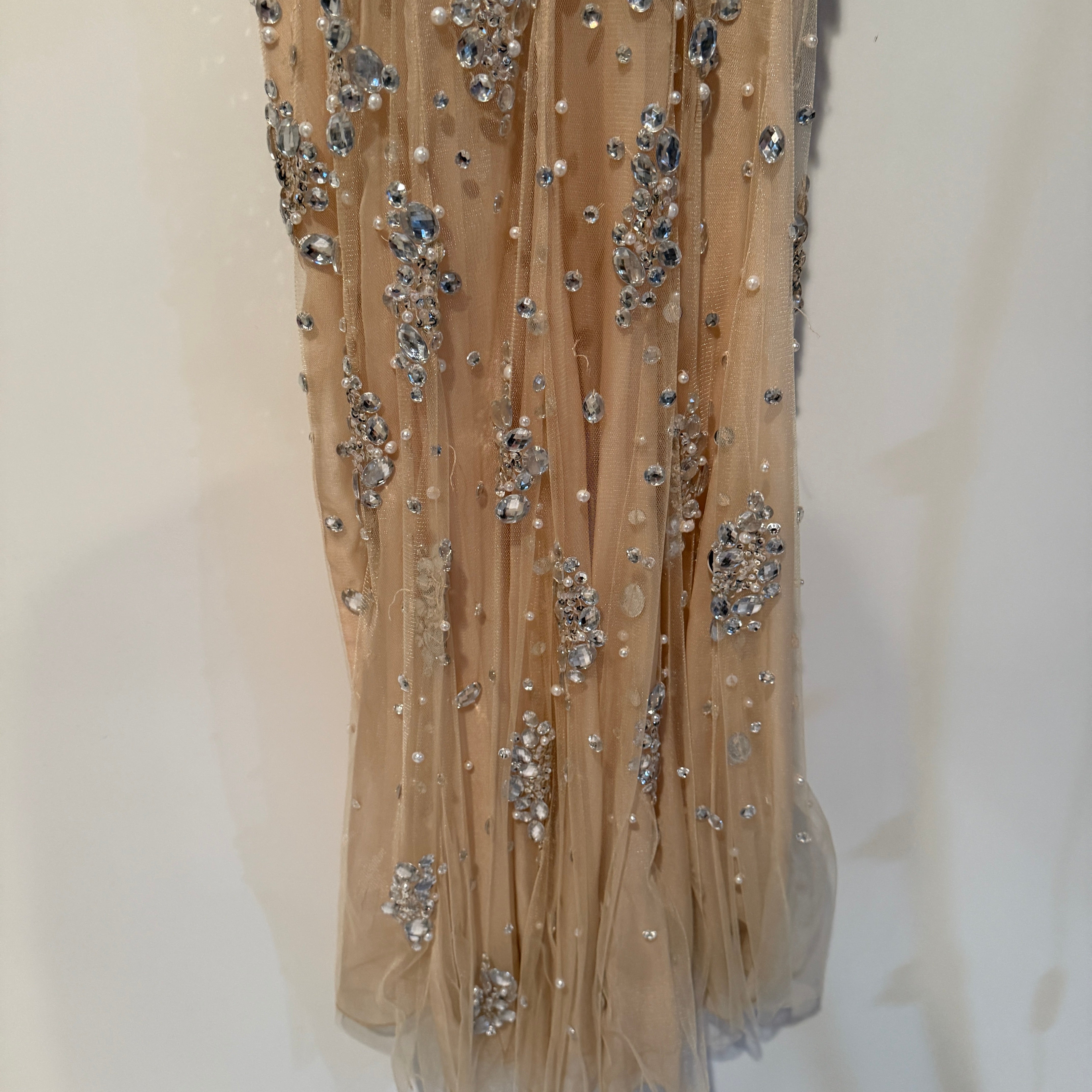 Jovani 4247 Crystal Jewel Diamond Rhinestone Pearl Pagent Homecoming Long Dress