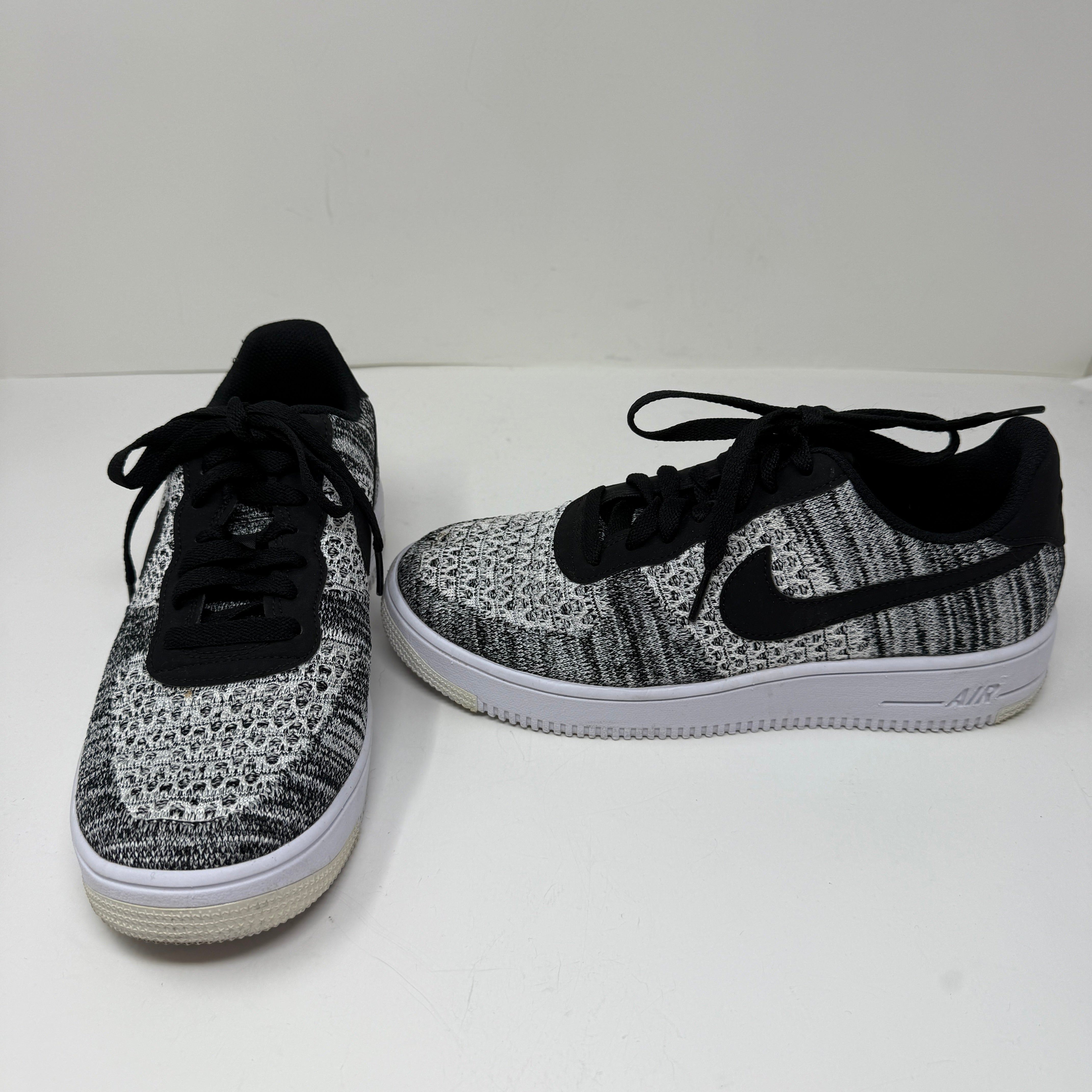 Nike Women's Air Force 1 Flyknit 2.0 Low Top Sneakers Shoes Black White Gray 7