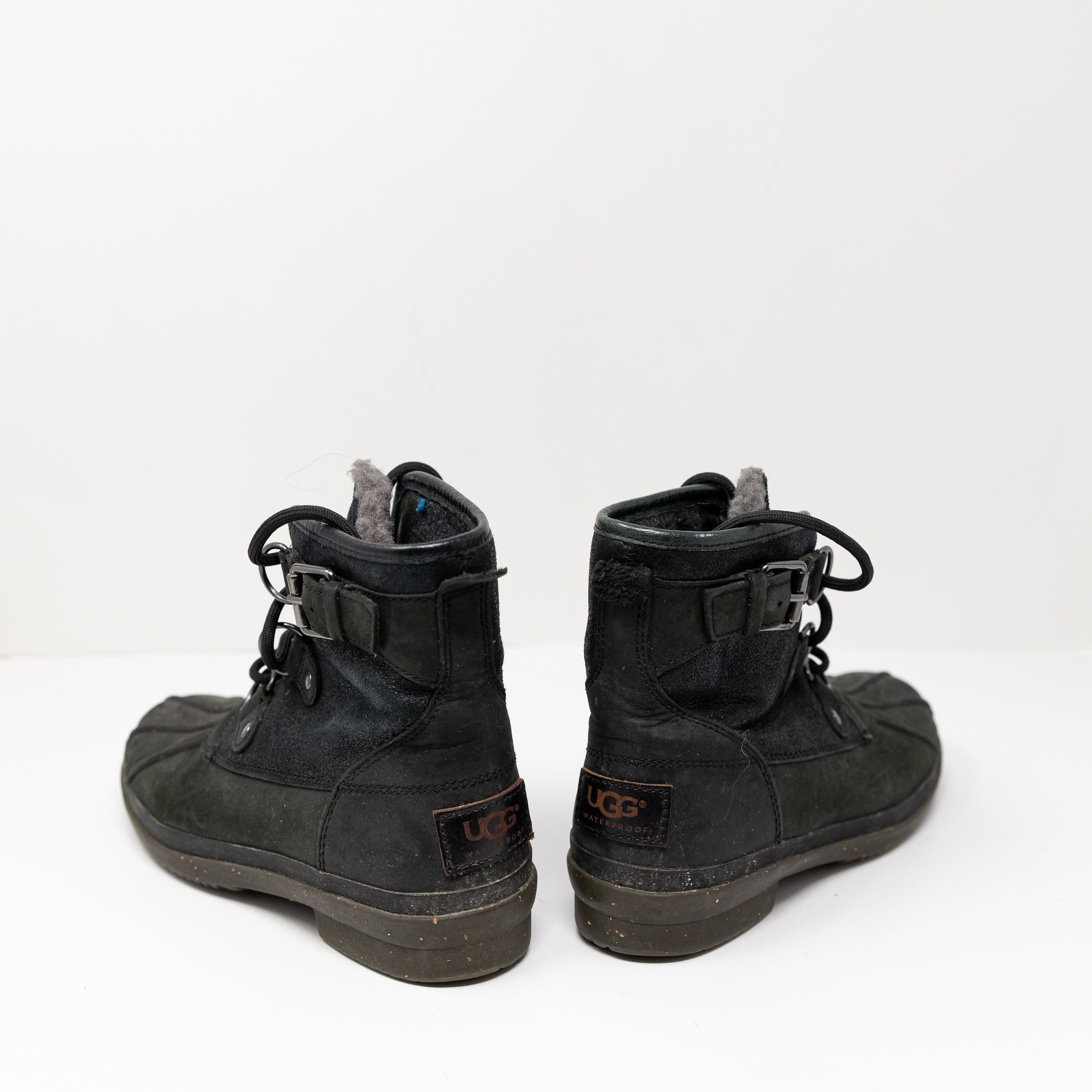 Ugg Women's Cecile Waterproof Rain Snow Pull On Ankle Booties Shoes Black 6