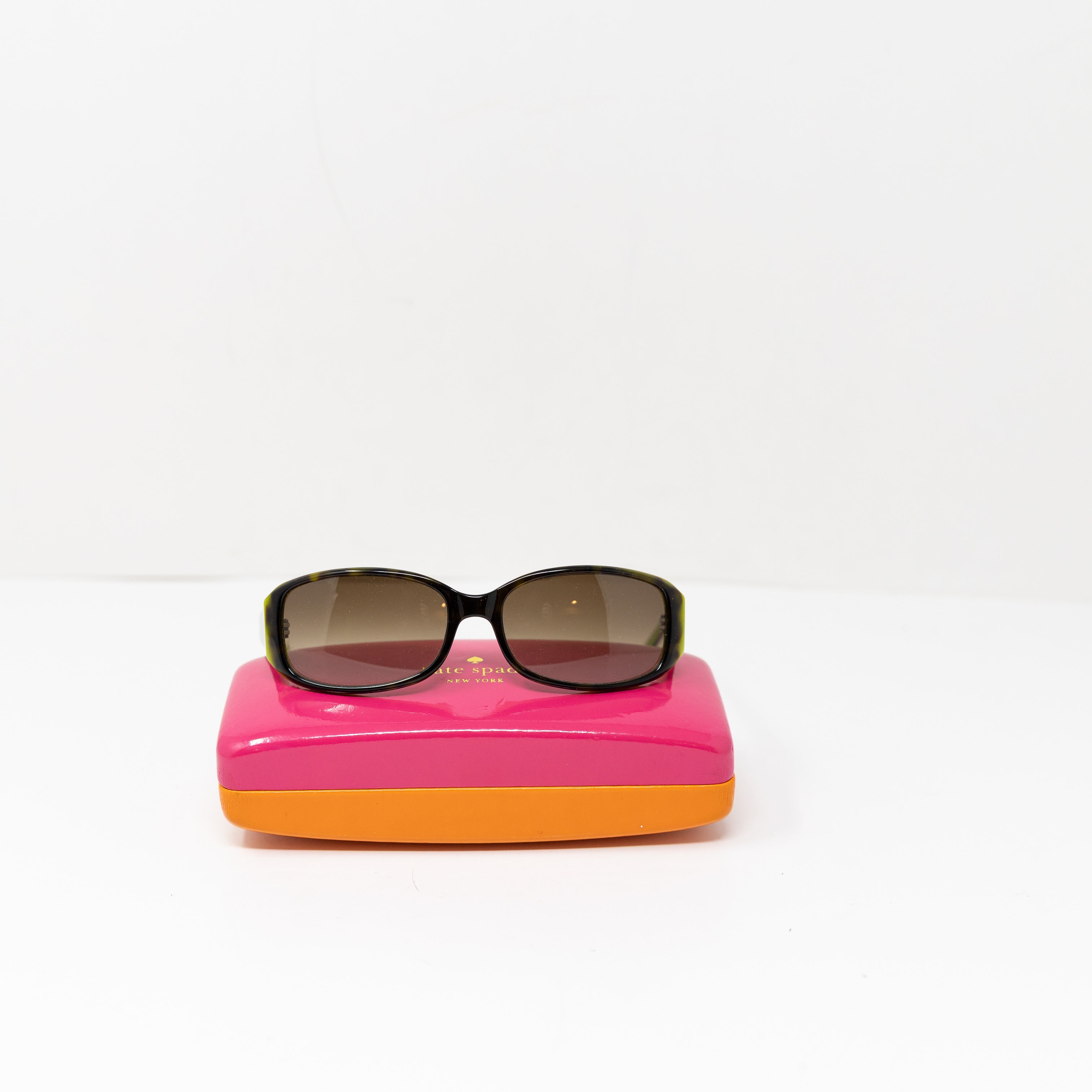Kate Spade Women's Paxton Slim Rectangular Tortoise Shell Sunglasses