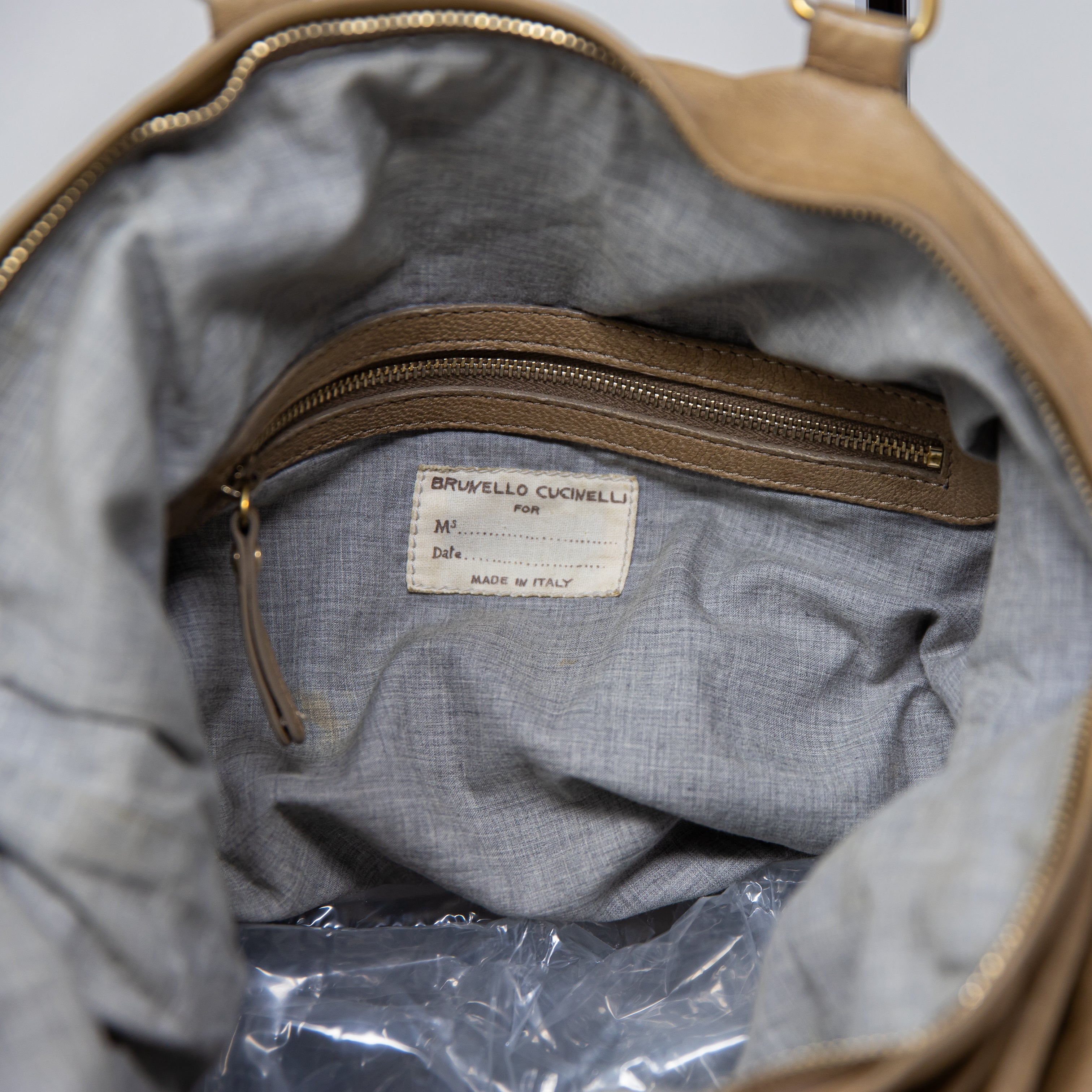 Brunello Cucinelli Genuine Leather Convertible Crossbody Shoulder Purse Bag Tote