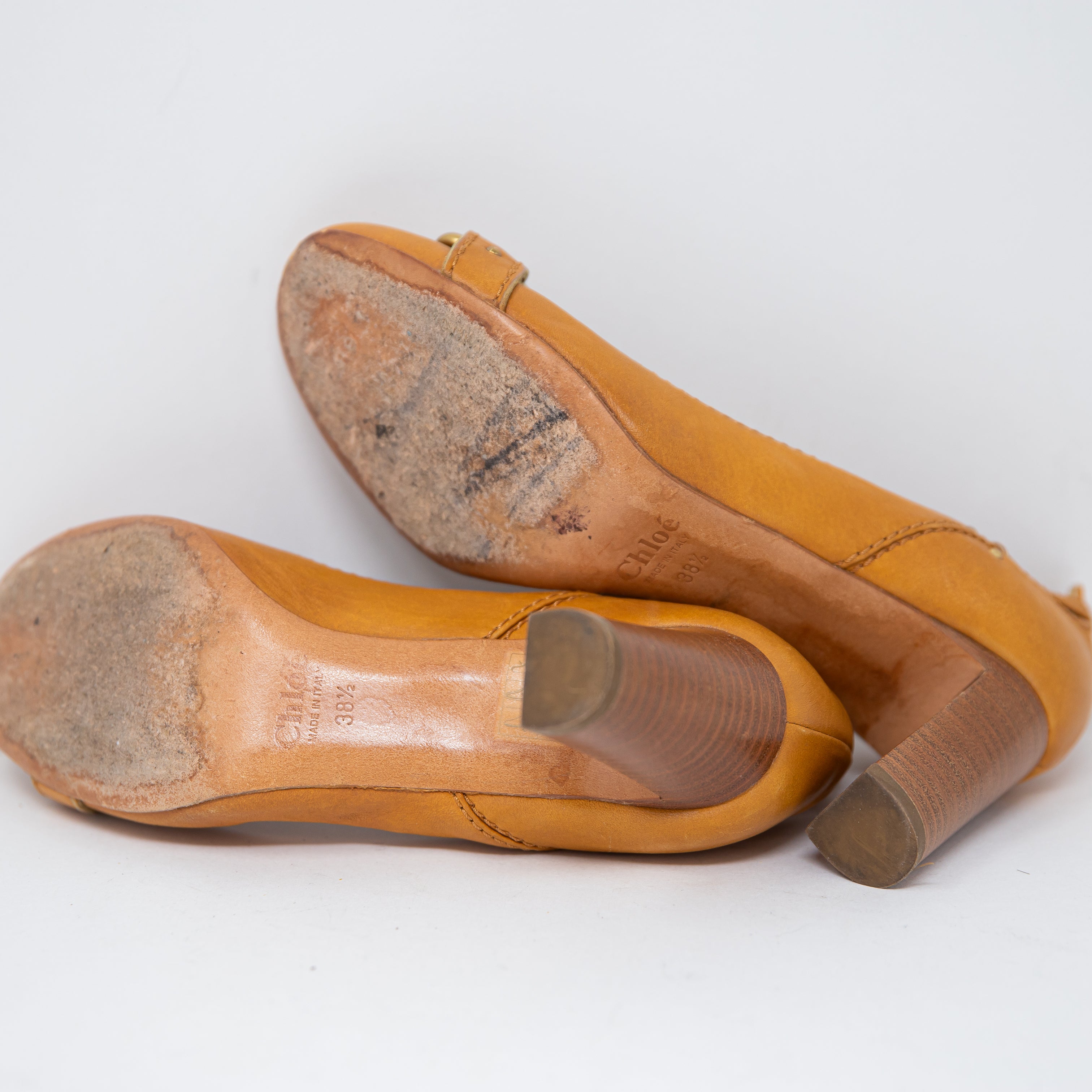 Chloe Women's Genuine Leather Made In Italy Buckle Round Toe High Heels Shoes