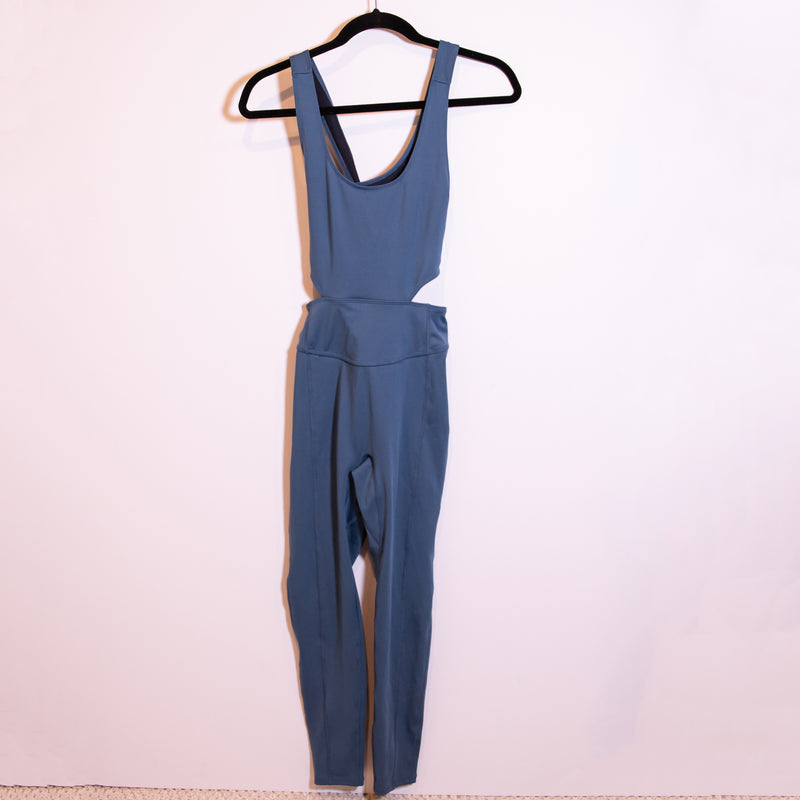 Free People FP Movement Back It Up Athletic Strappy One Piece Jumpsuit Pacific S