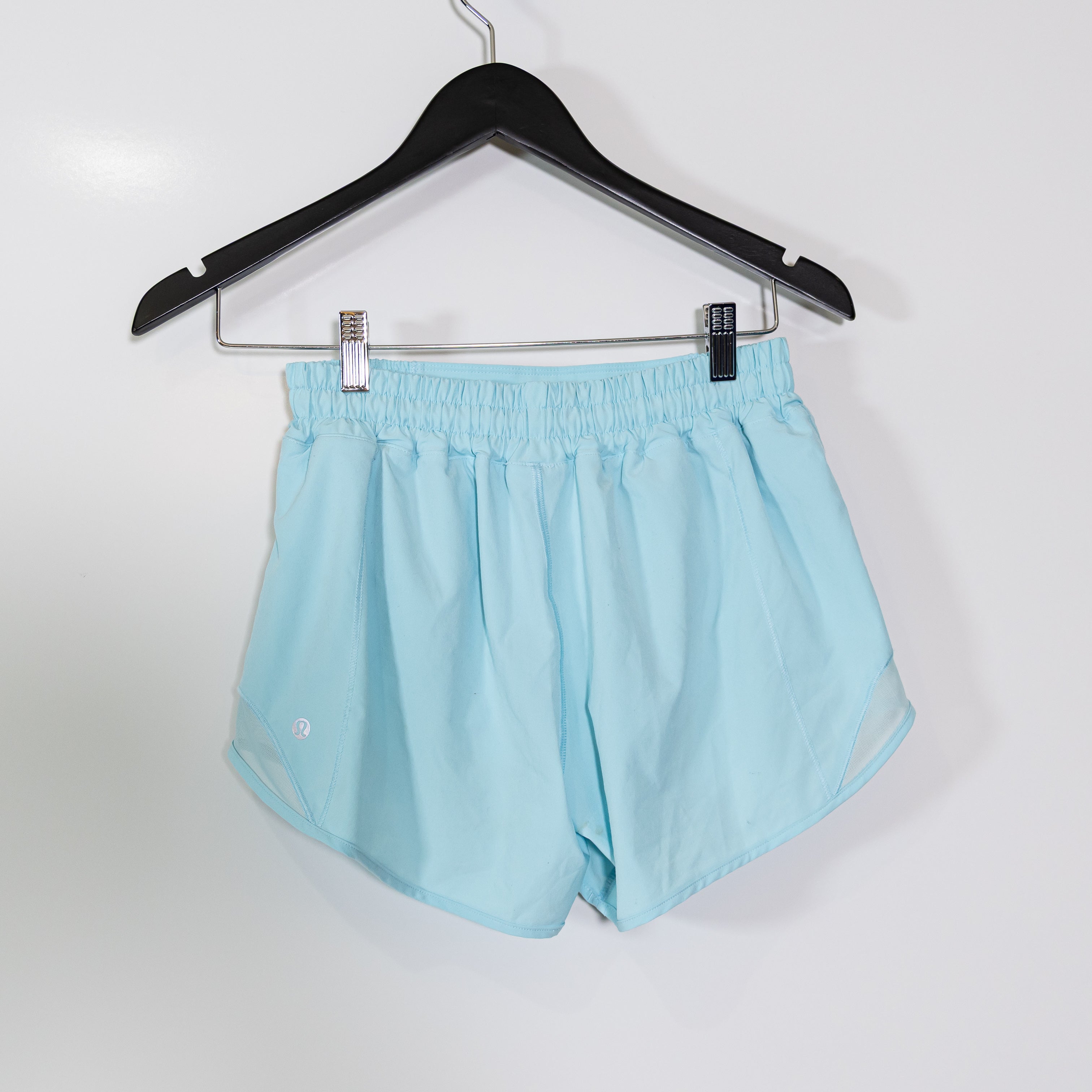 Lululemon Women's Hotty Hot Low-Rise Lined Shorts 4in Inseam Cyan Blue 6