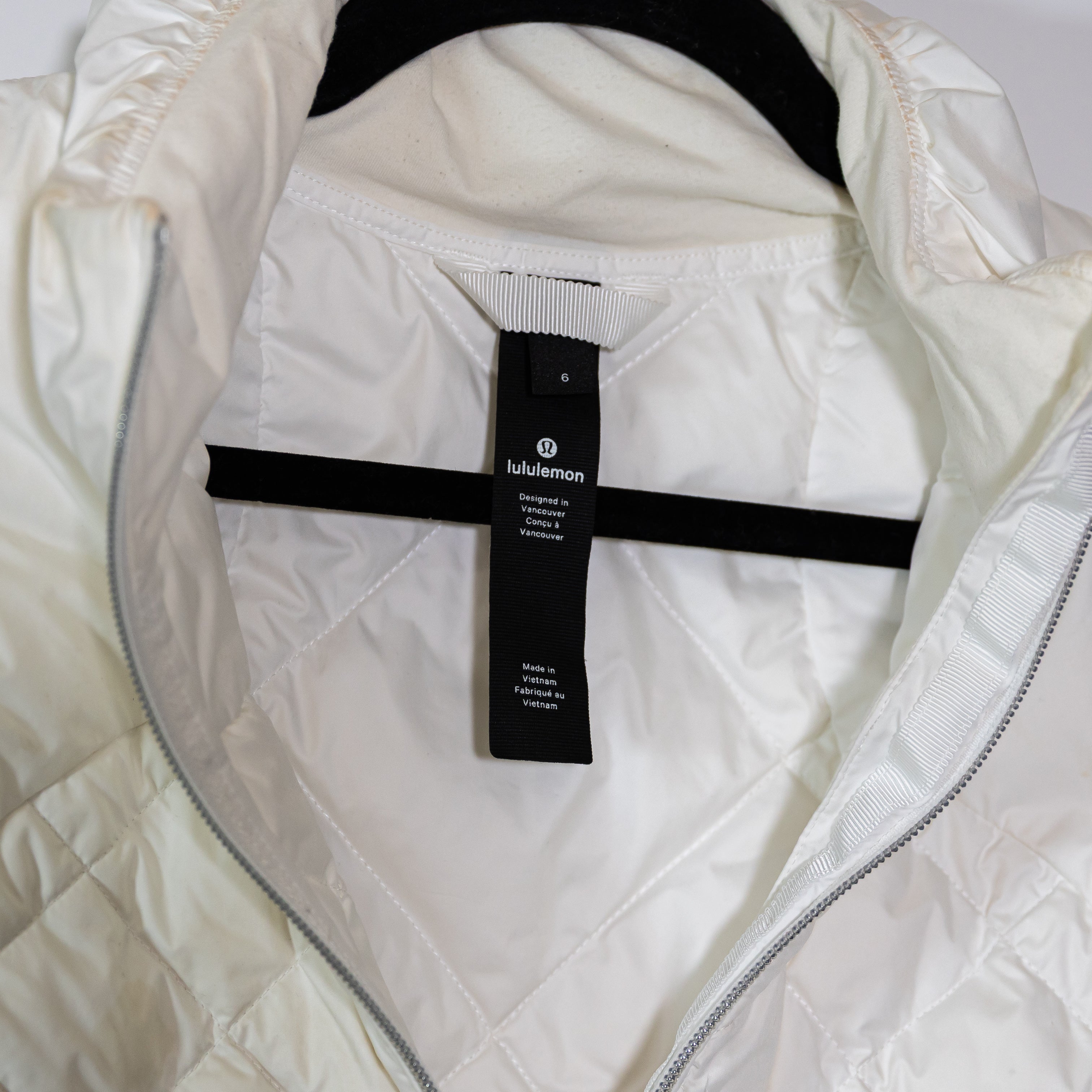 Lululemon Women's Down For A Run Goose Feather Quilted Full Zip Vest Jacket 6