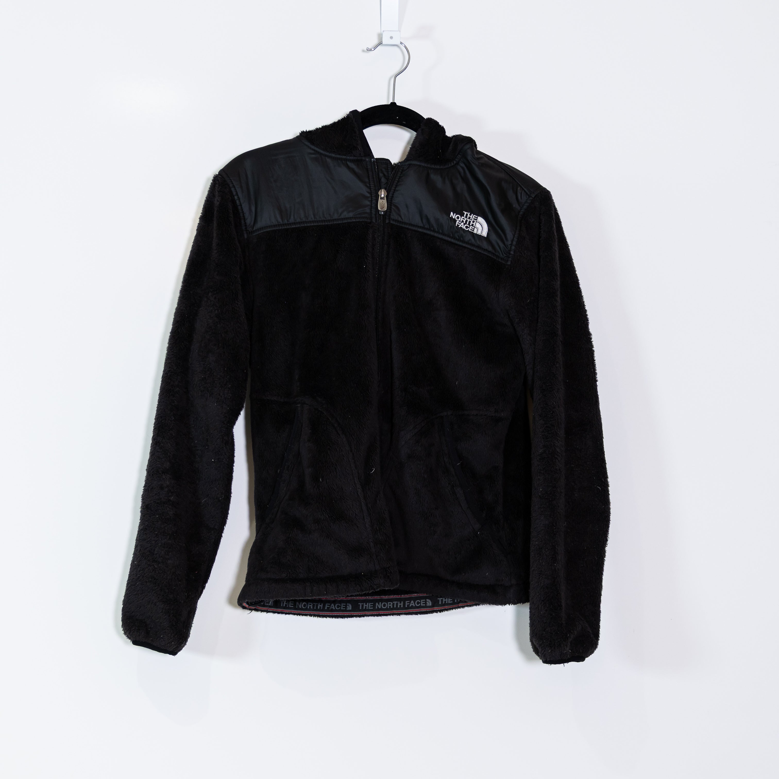 The North Face Women's Fuzzy Teddy Full Zip Jacket Solid Black Medium