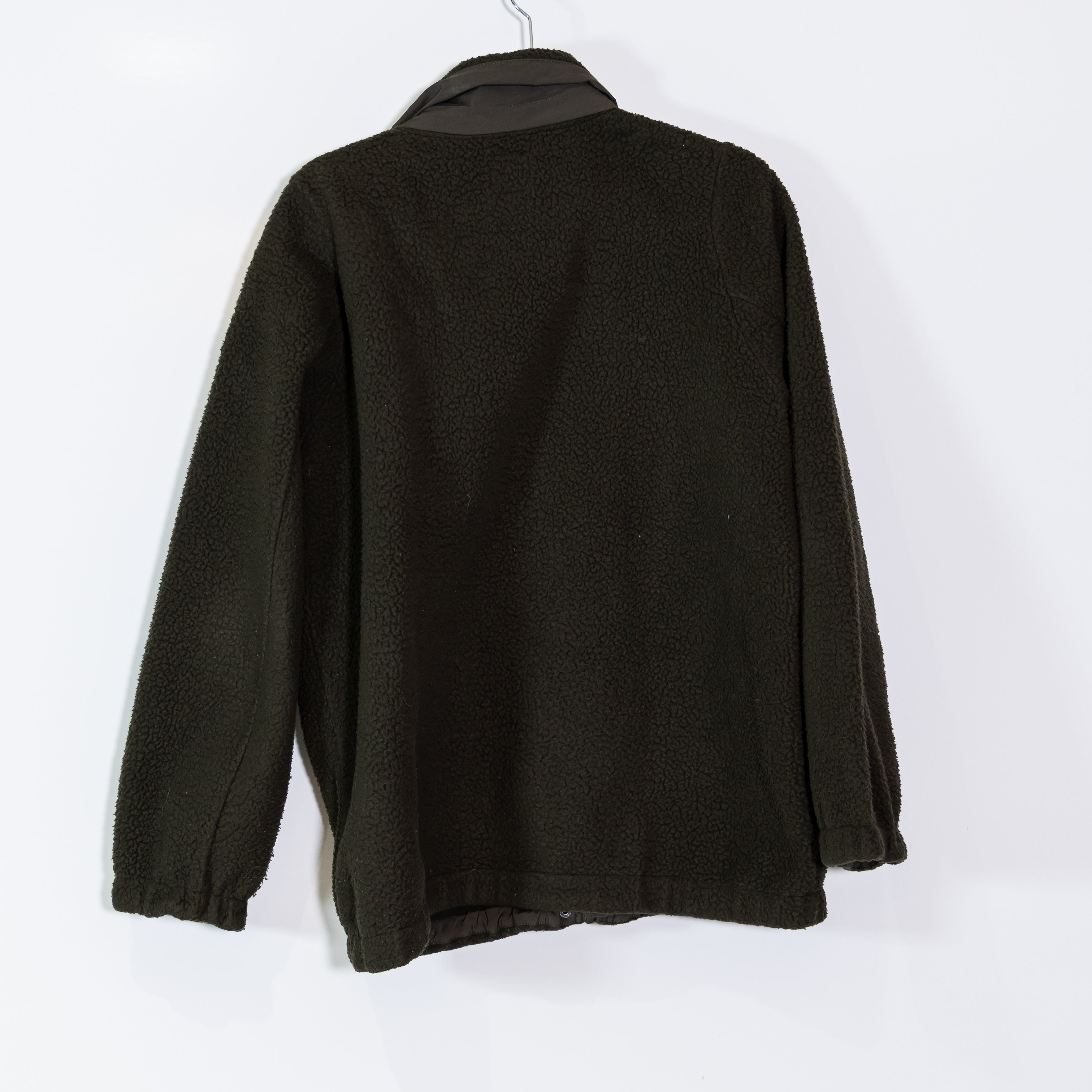 Vuori Women's Utility Sherpa Fleece Full Zip Snap Button Jacket Dark Oregano M