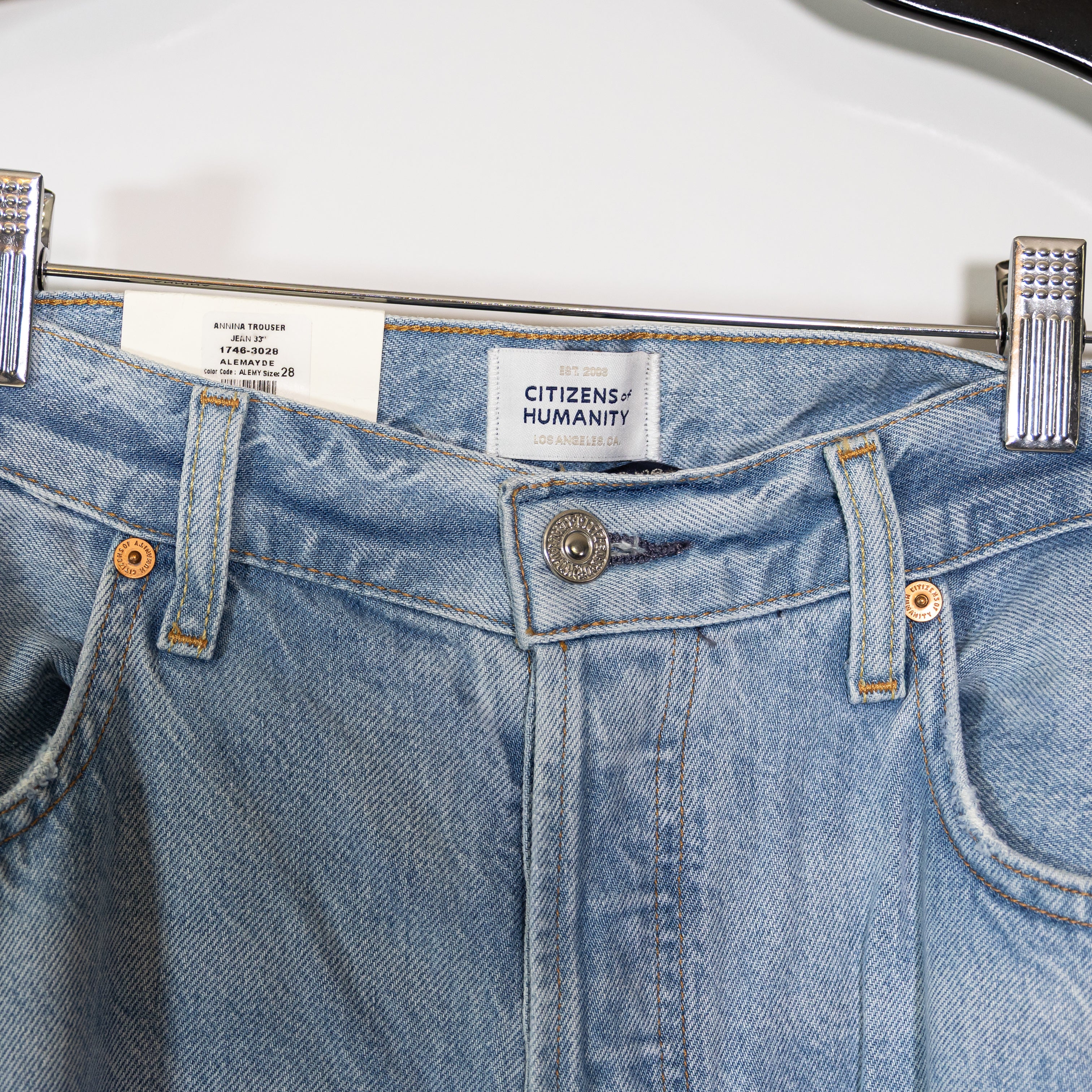 NEW Citizens Of Humanity Annina Straight Leg 33" Trouser Jeans Alemayde Wash 28